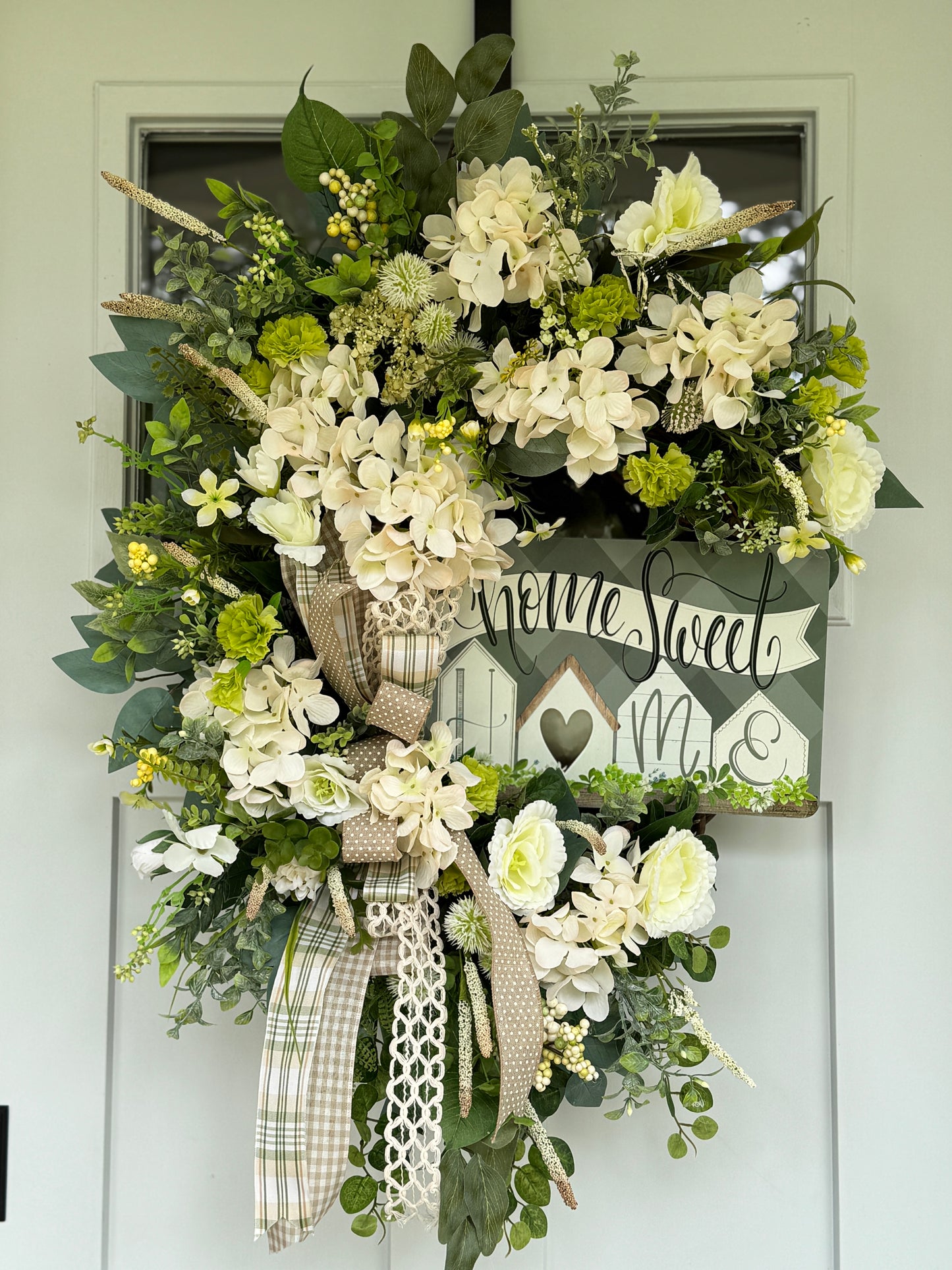 Hydrangea Home Sweet Home Wreath
