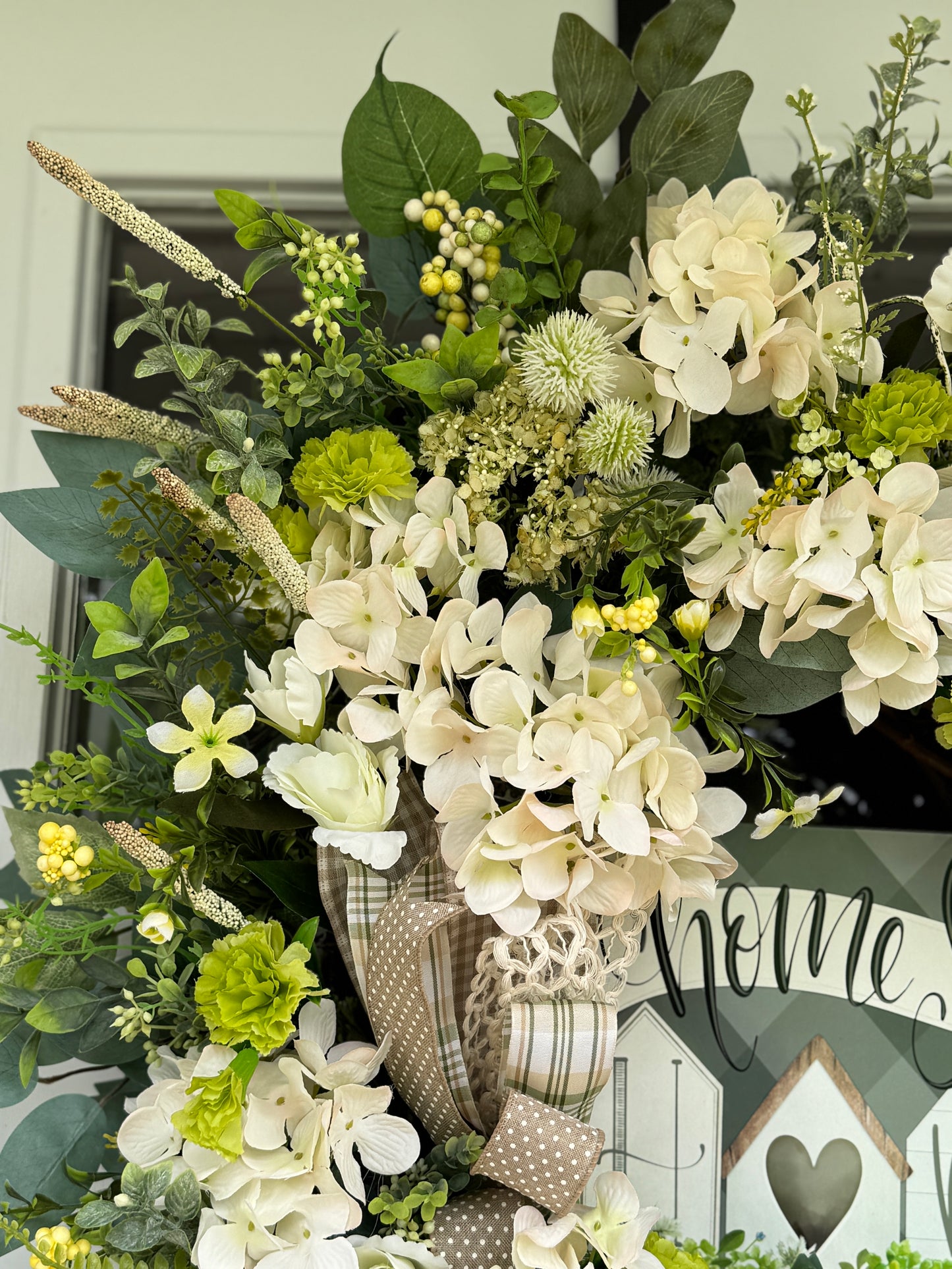 Hydrangea Home Sweet Home Wreath