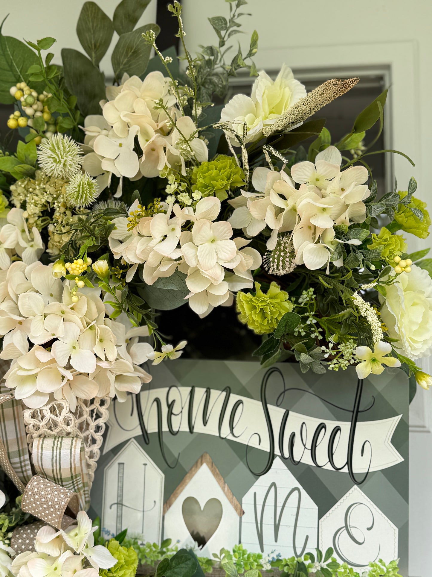 Hydrangea Home Sweet Home Wreath