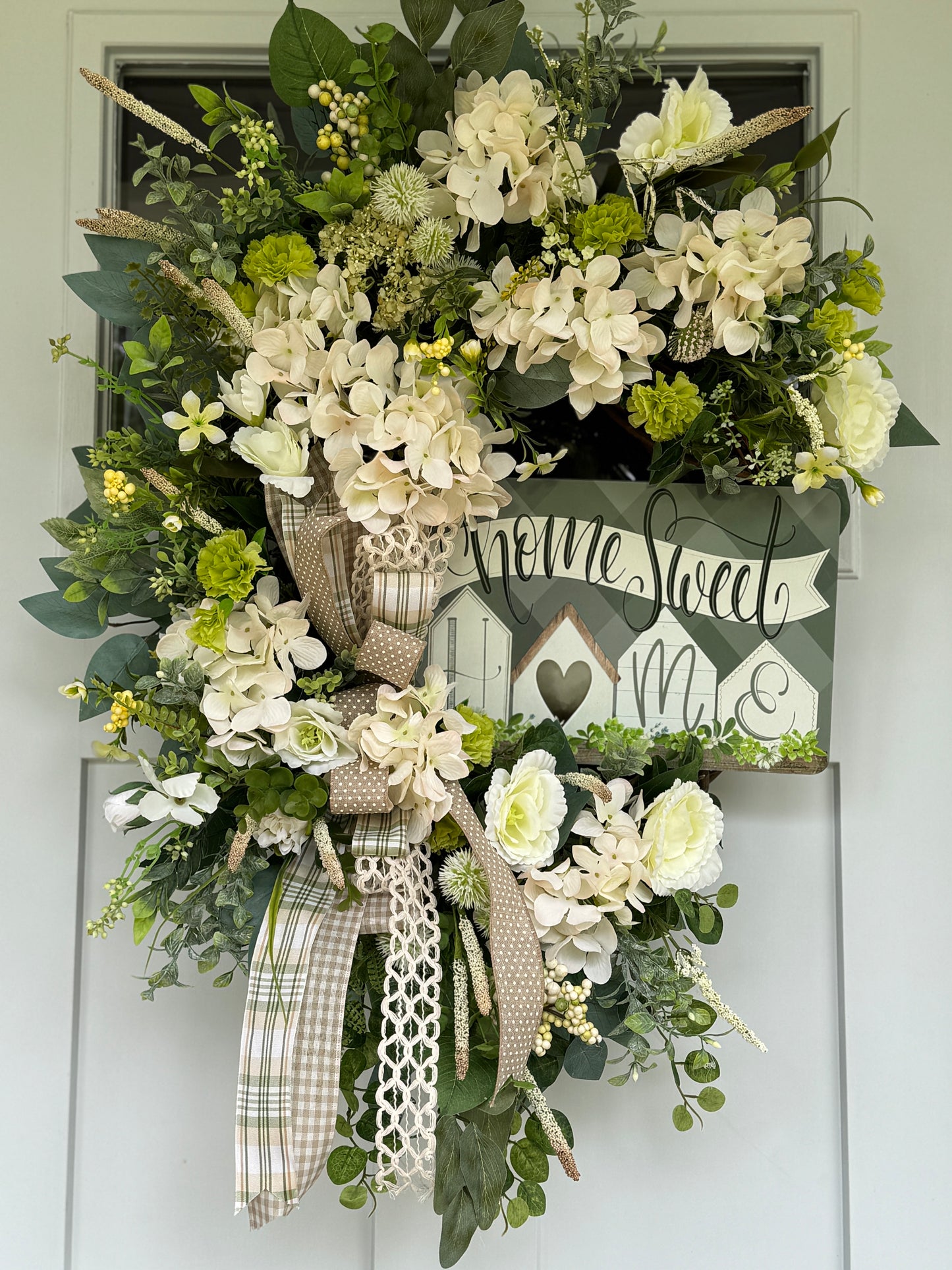 Hydrangea Home Sweet Home Wreath