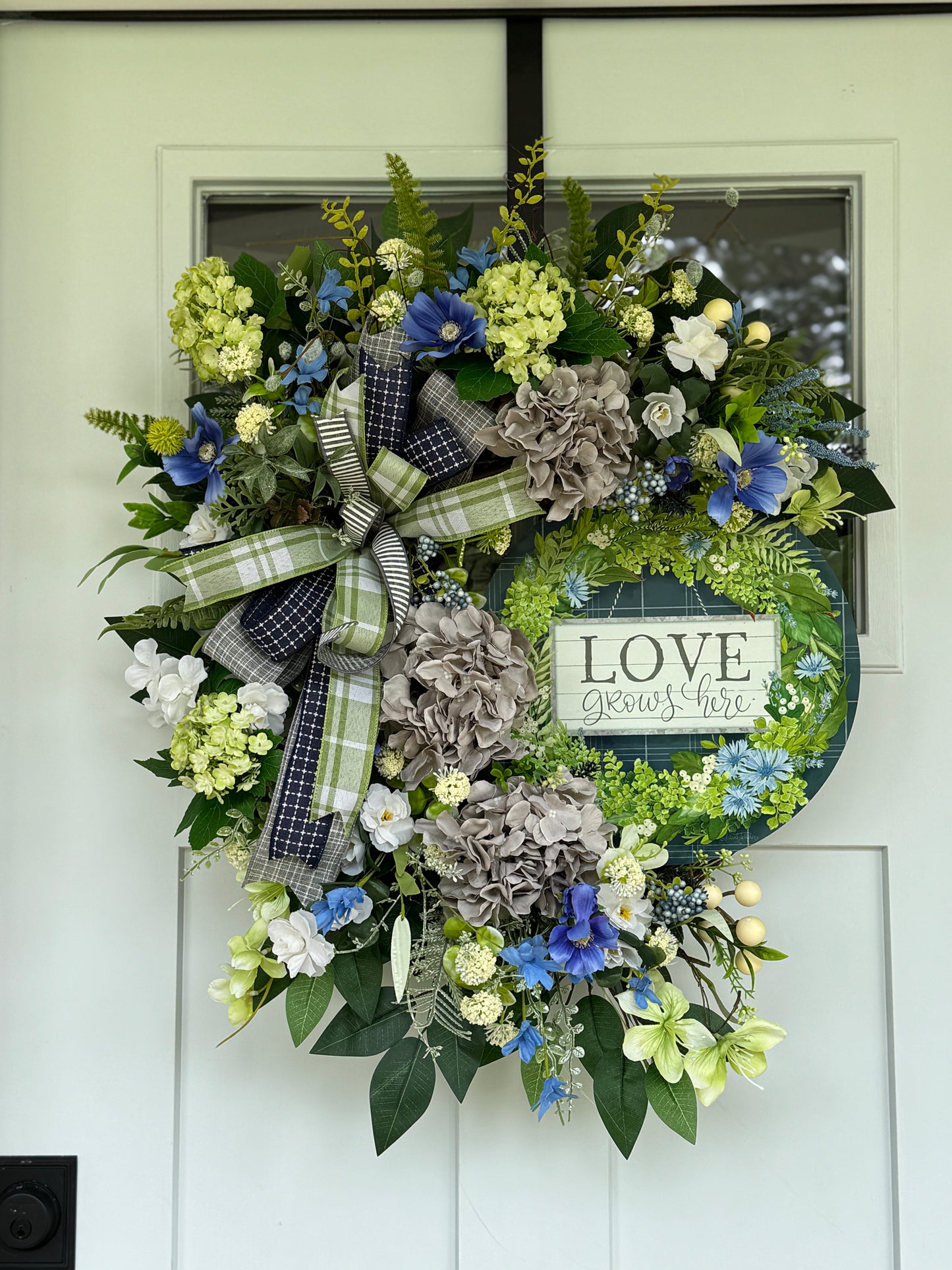 Hydrangea Love Grows Here Wreath