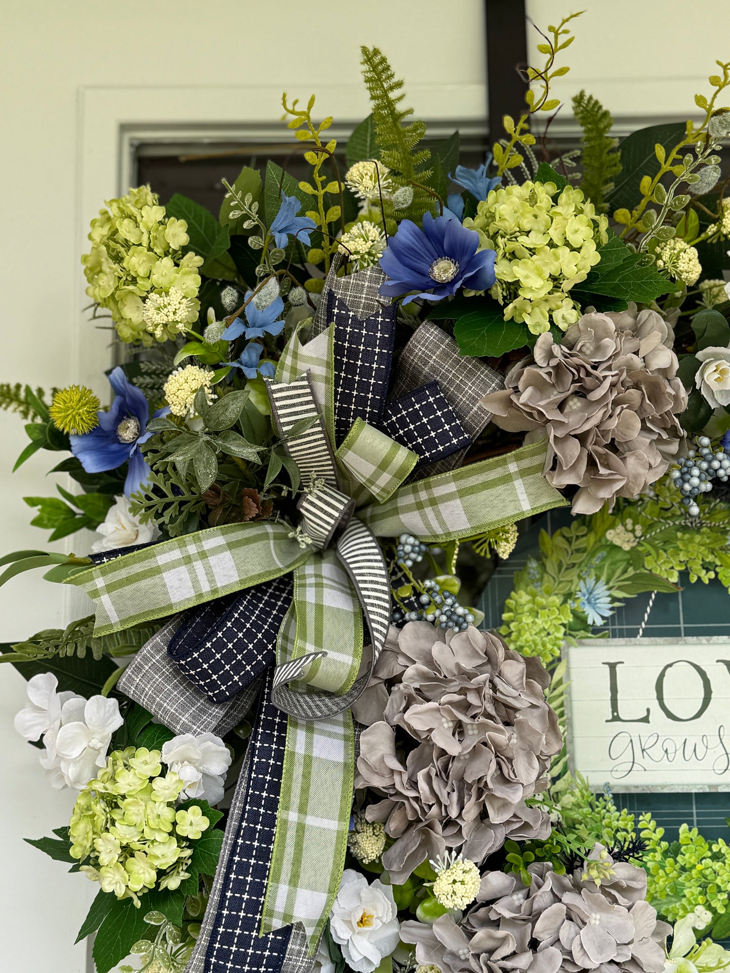 Hydrangea Love Grows Here Wreath