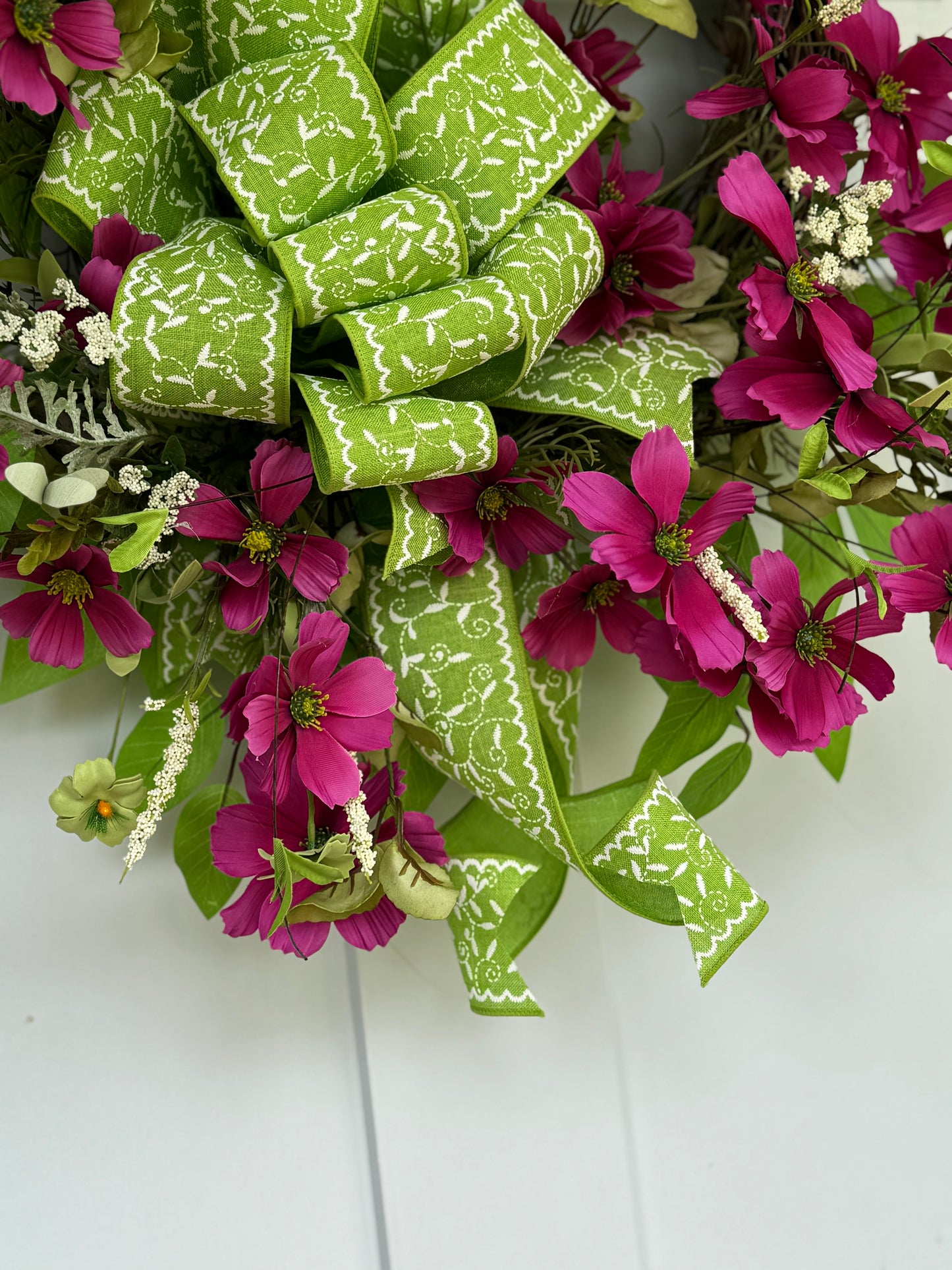 Garden Cosmos Home Sweet Home Wreath