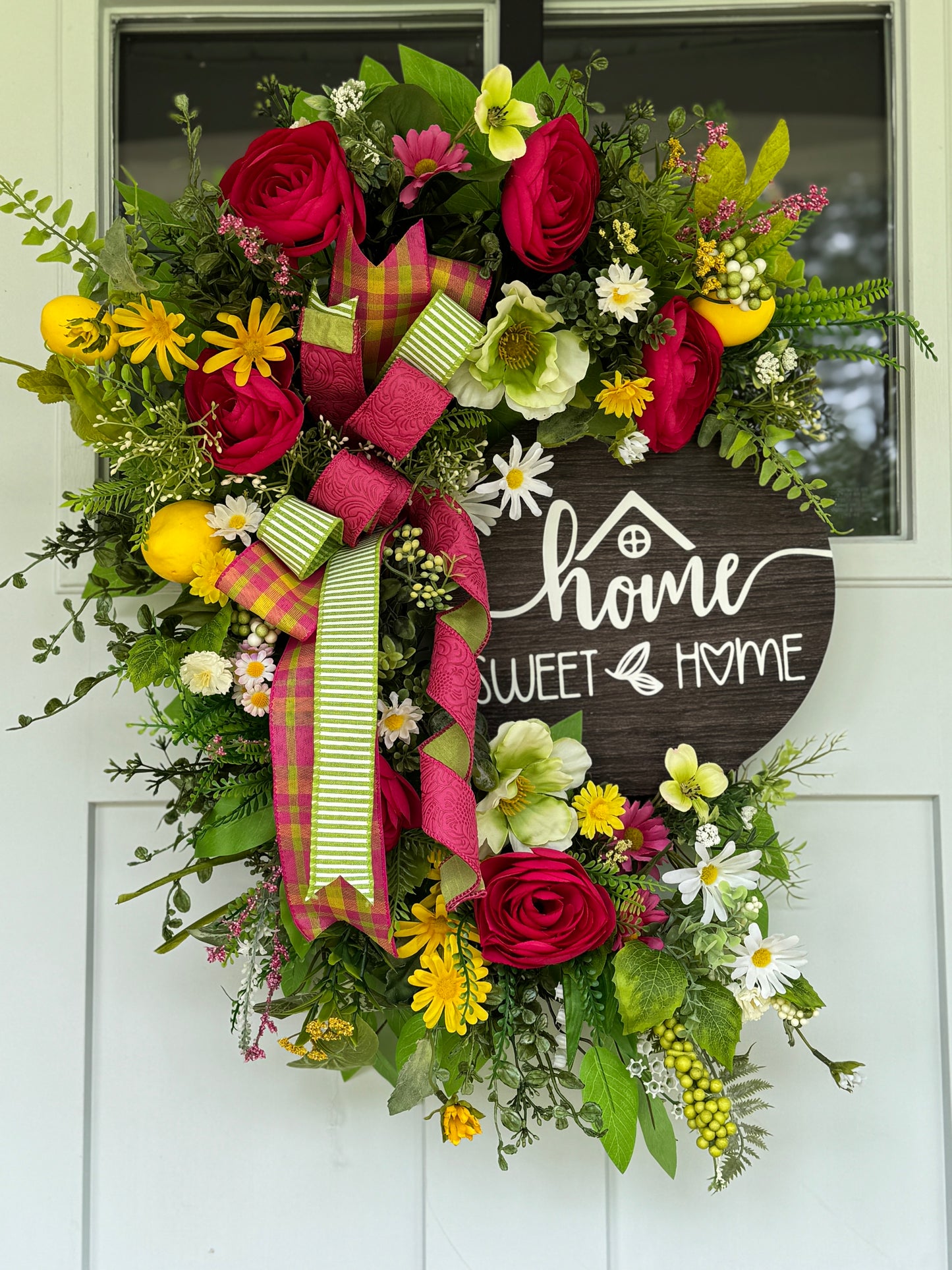 Vibrant Home Sweet Home Wreath
