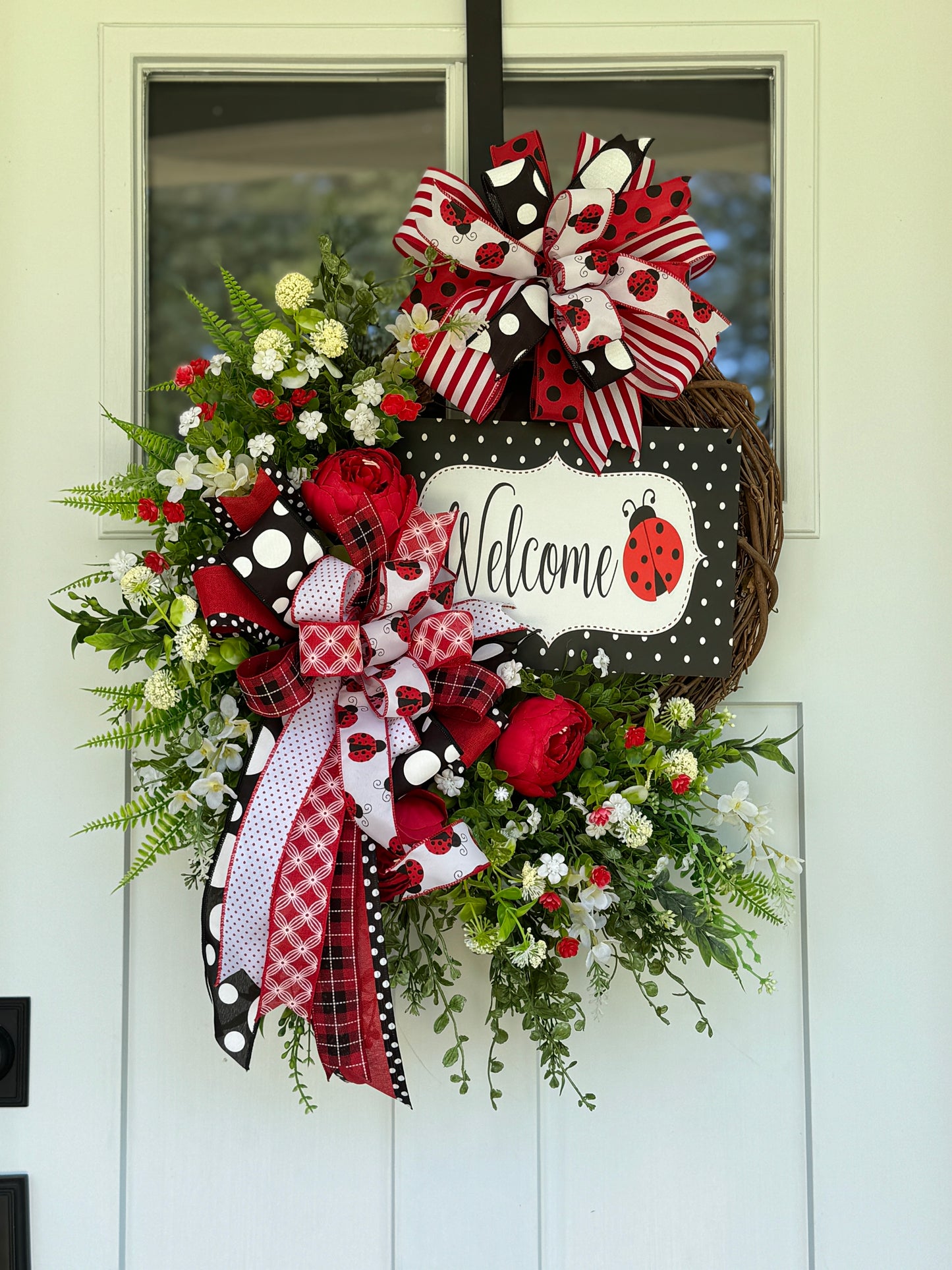 Ladybug Welcome Wreath