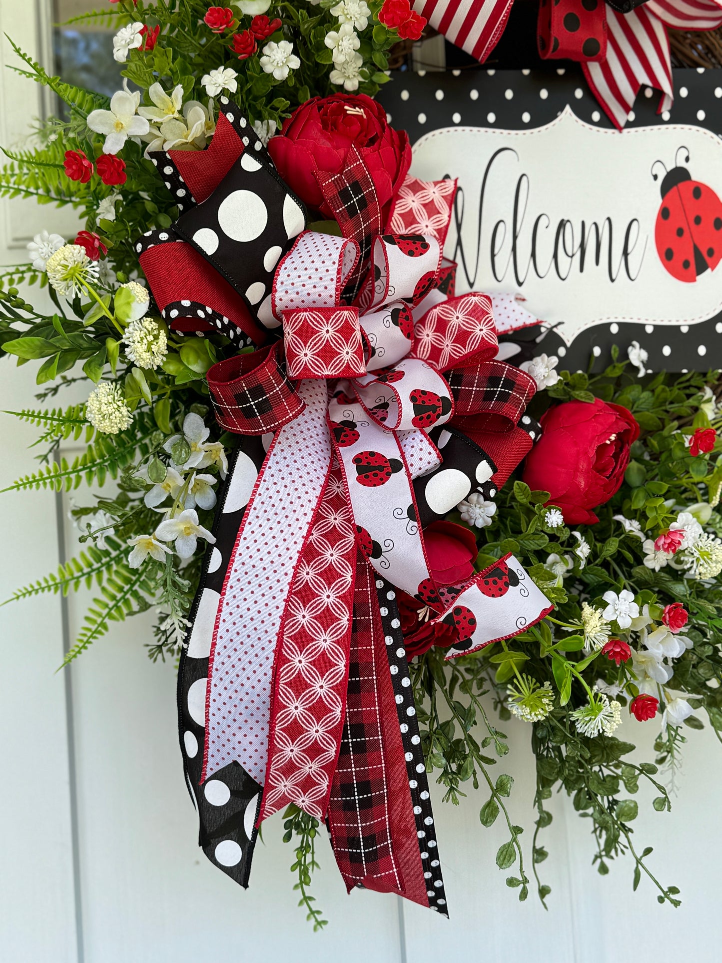 Ladybug Welcome Wreath