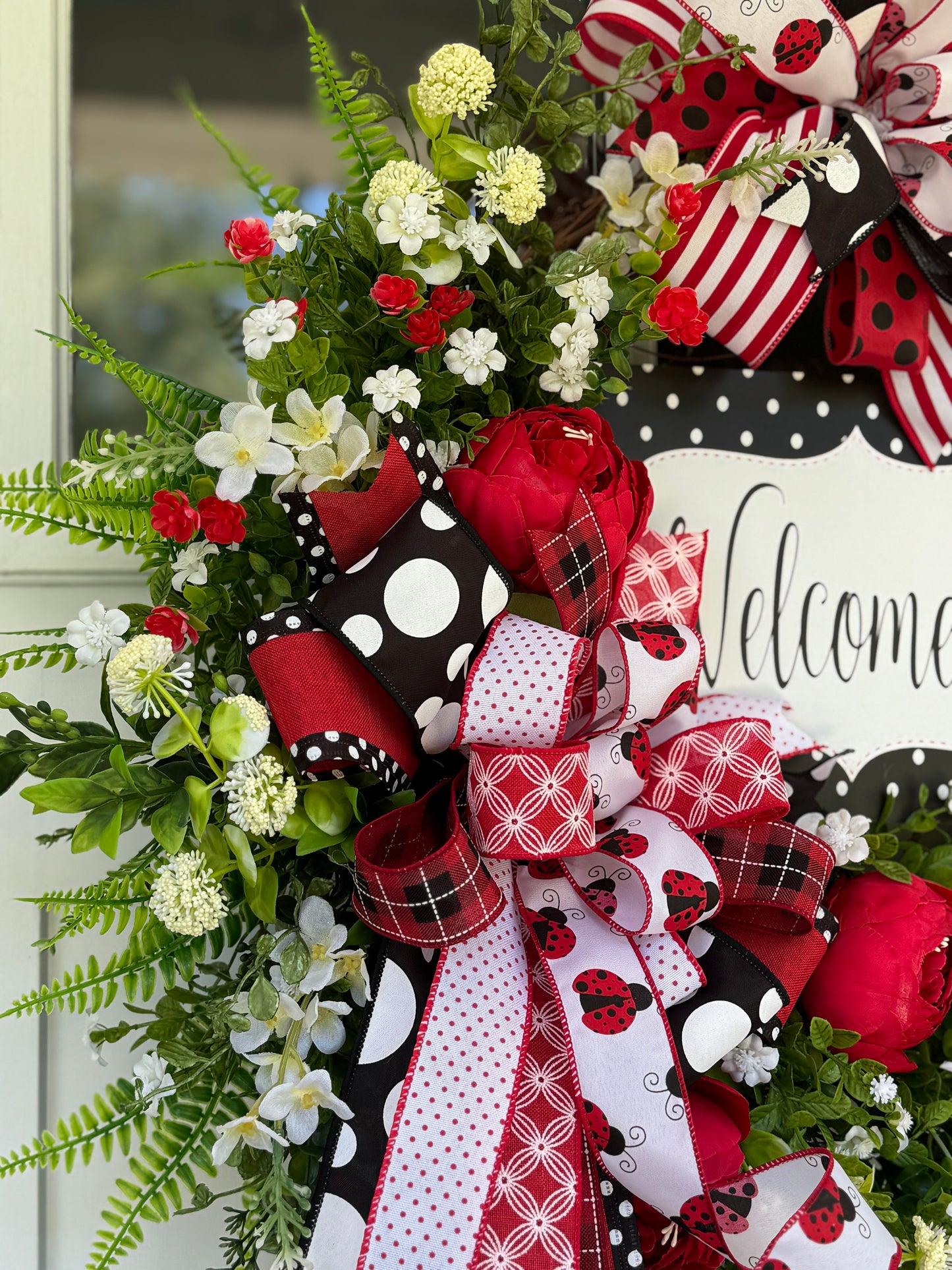 Ladybug Welcome Wreath