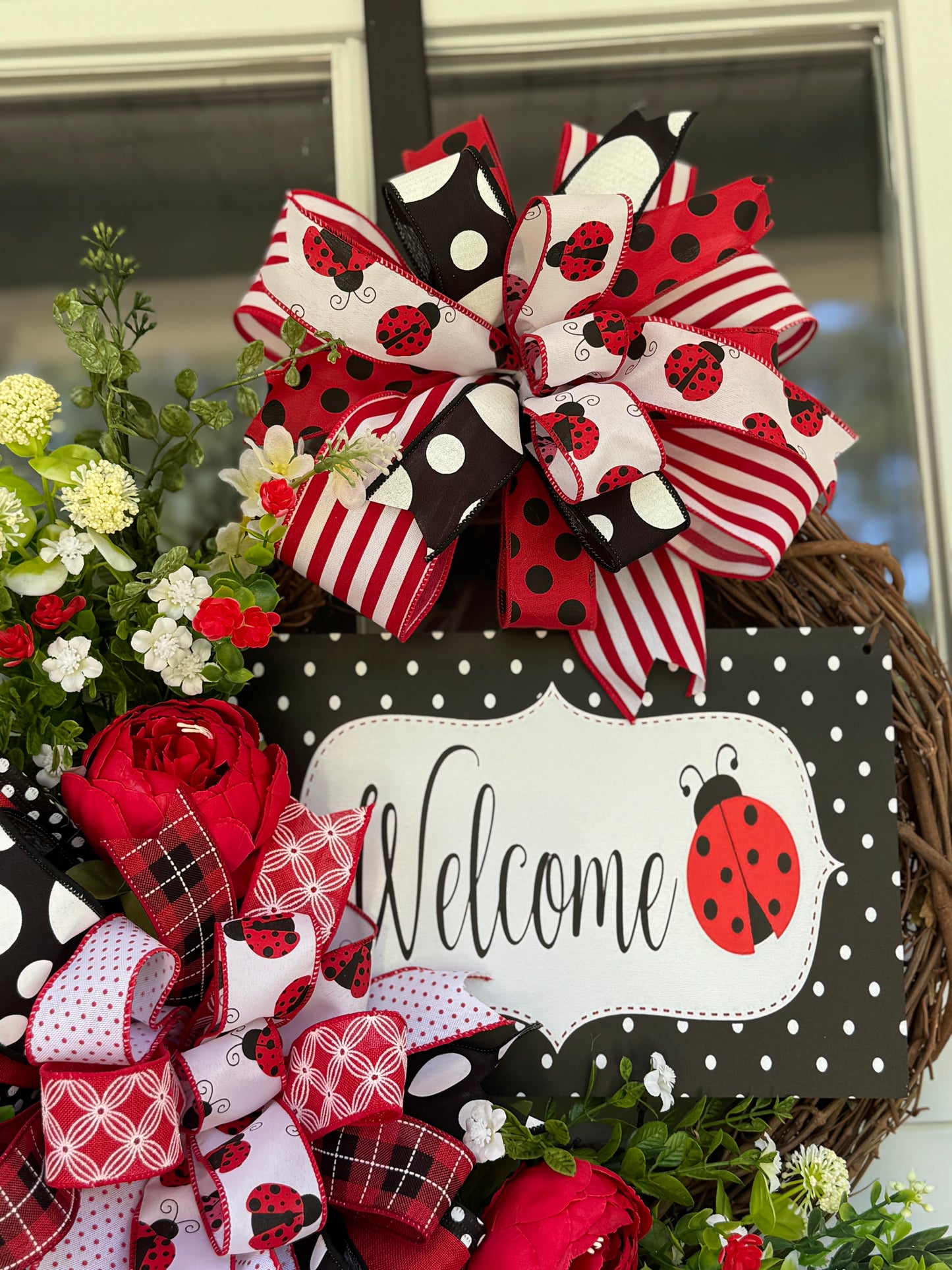 Ladybug Welcome Wreath