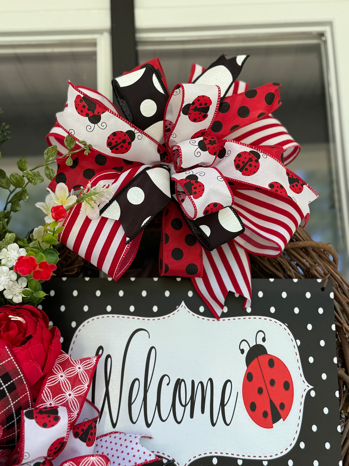 Ladybug Welcome Wreath