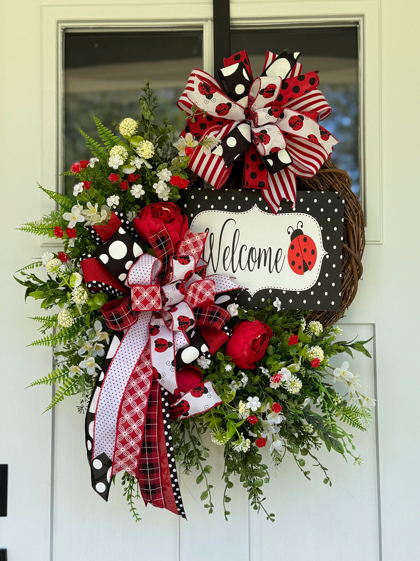 Ladybug Welcome Wreath