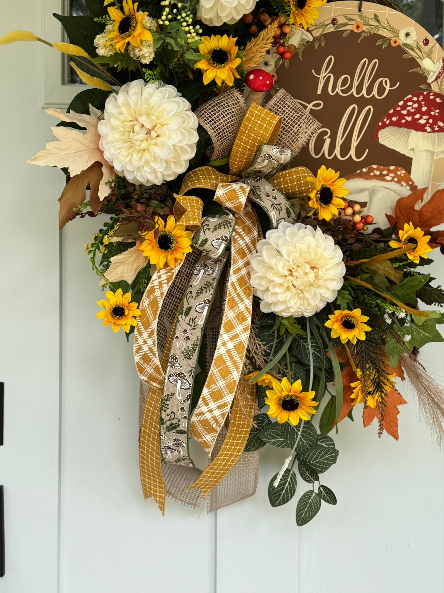 Mushroom Hello Fall Wreath