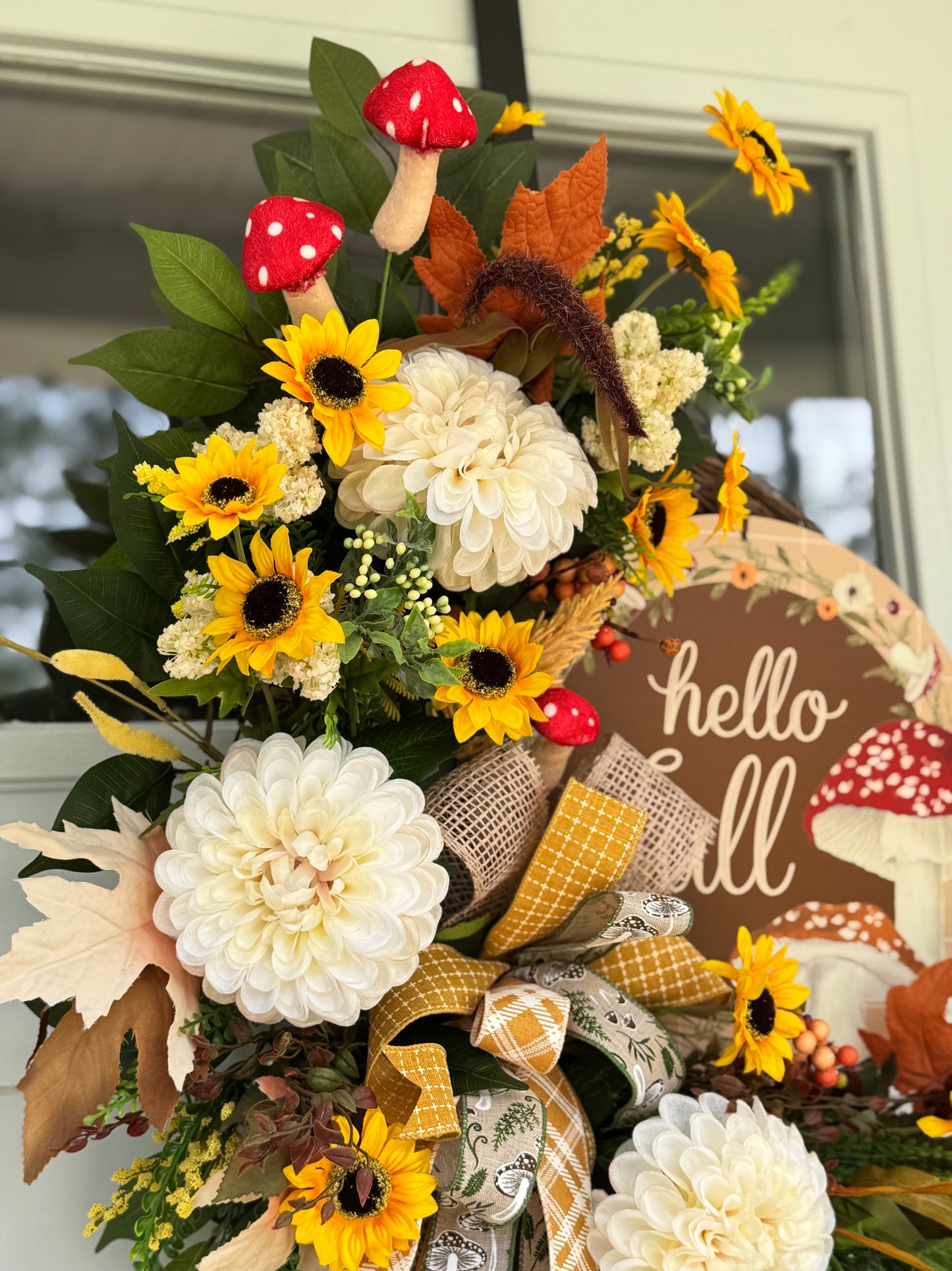 Mushroom Hello Fall Wreath