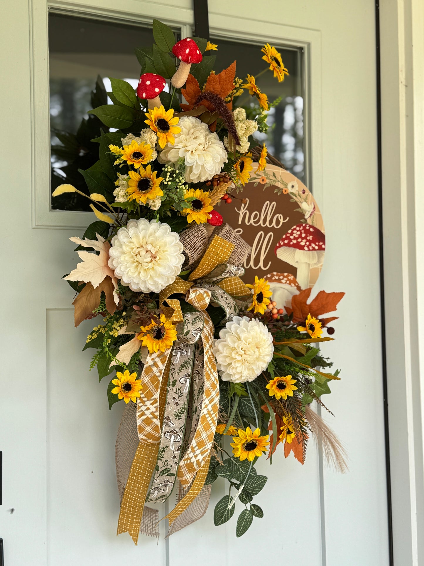 Mushroom Hello Fall Wreath