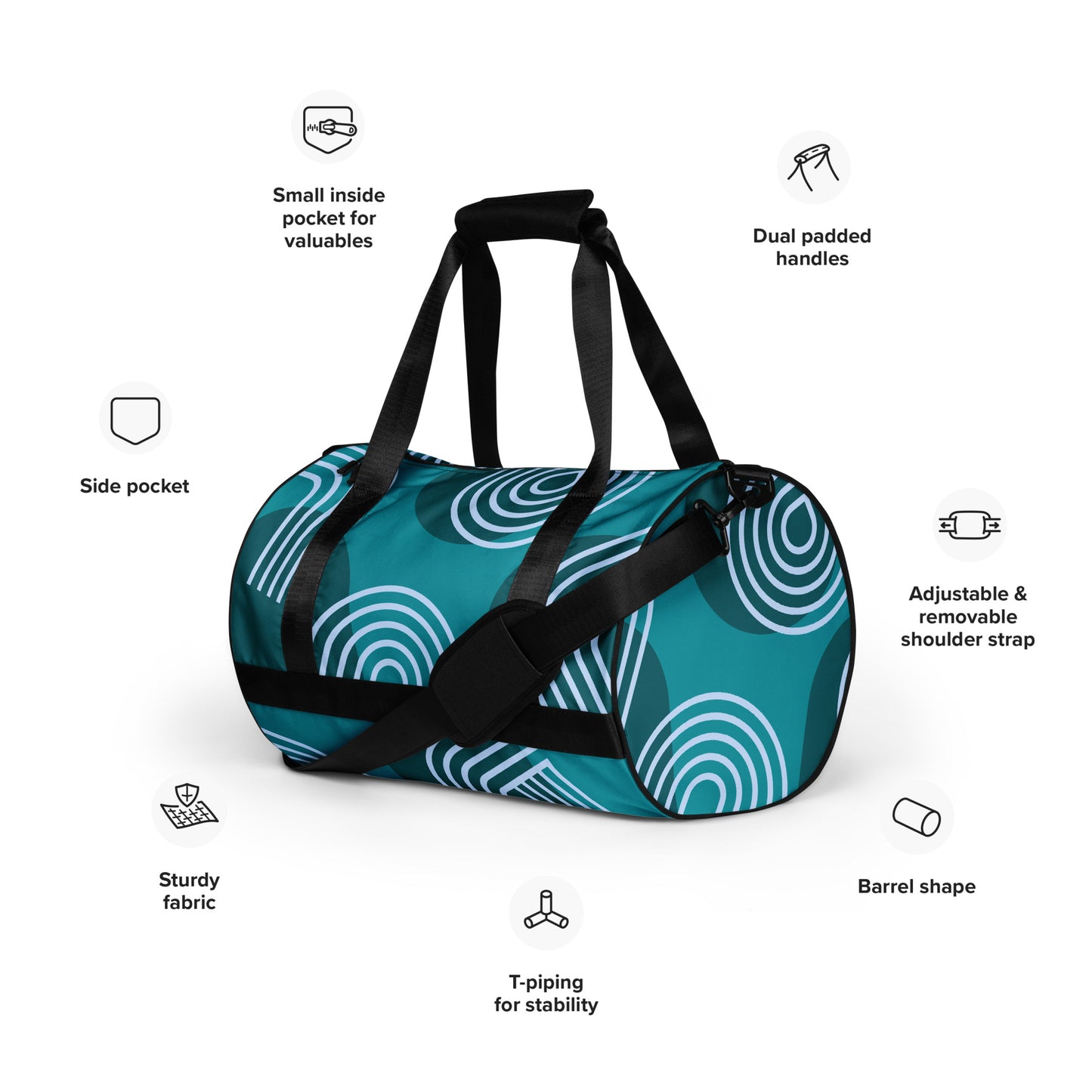 Abstract All-over print gym bag
