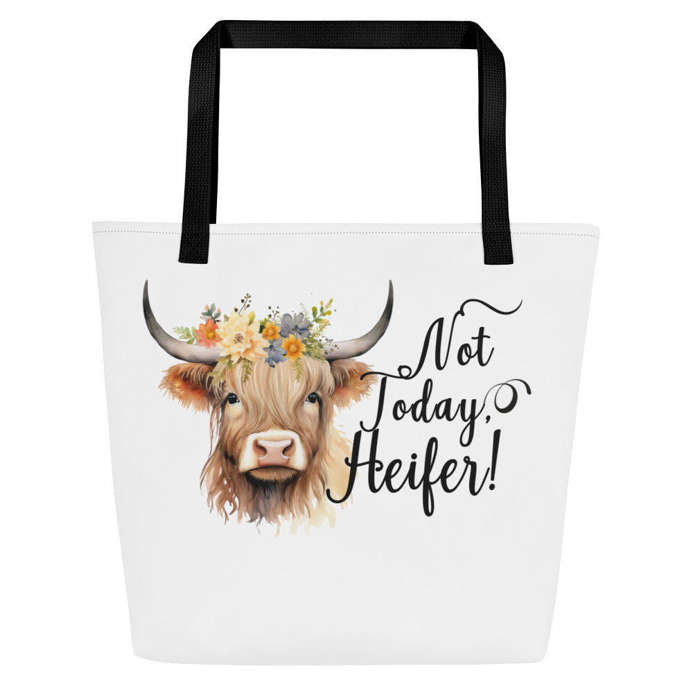 Not today All-Over Print Large Tote Bag