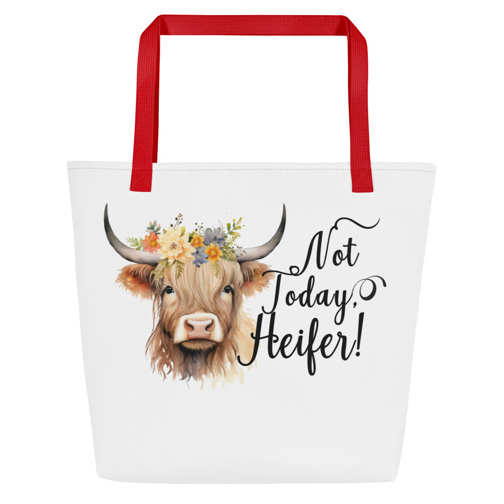 Not today All-Over Print Large Tote Bag