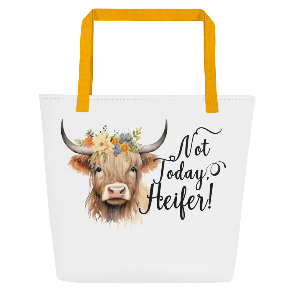 Not today All-Over Print Large Tote Bag