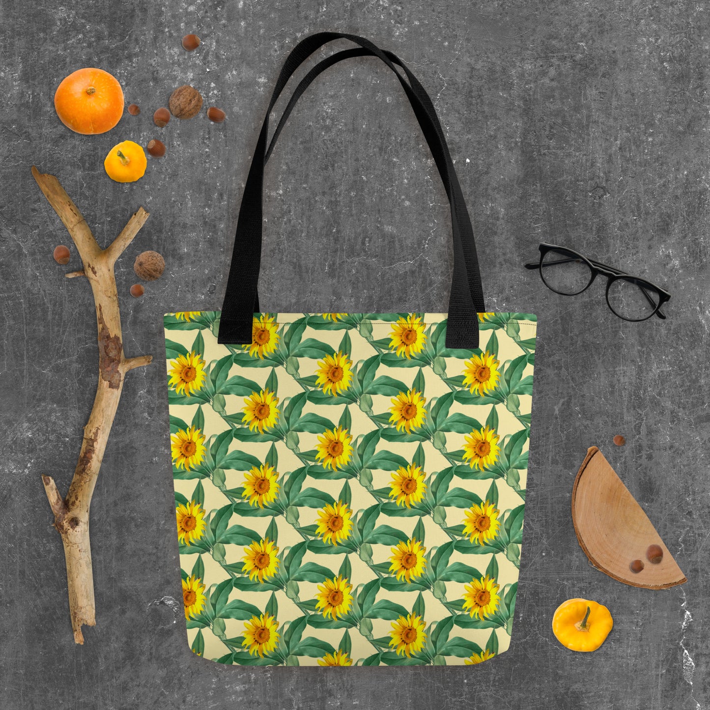 Sunflower pattern Tote bag