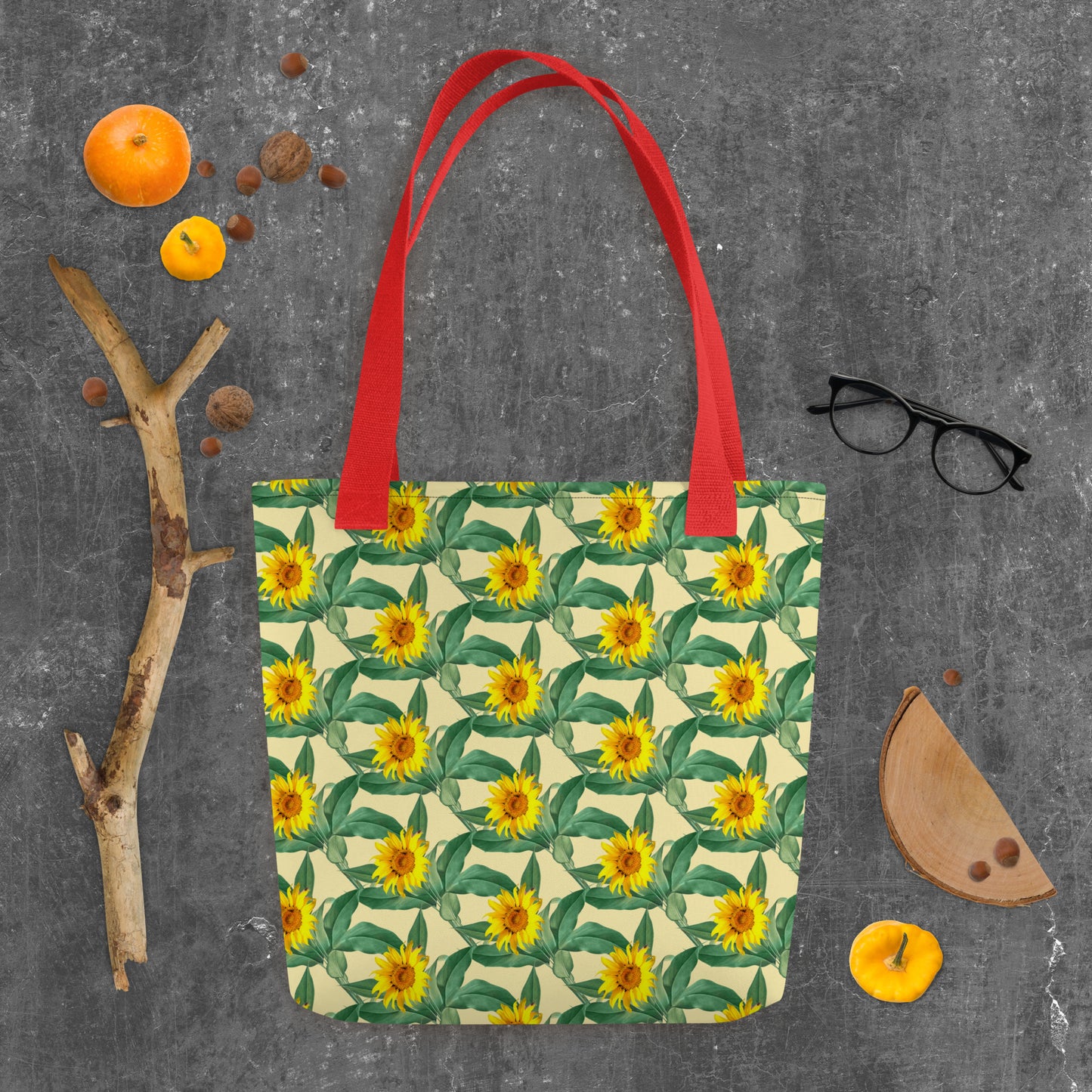 Sunflower pattern Tote bag
