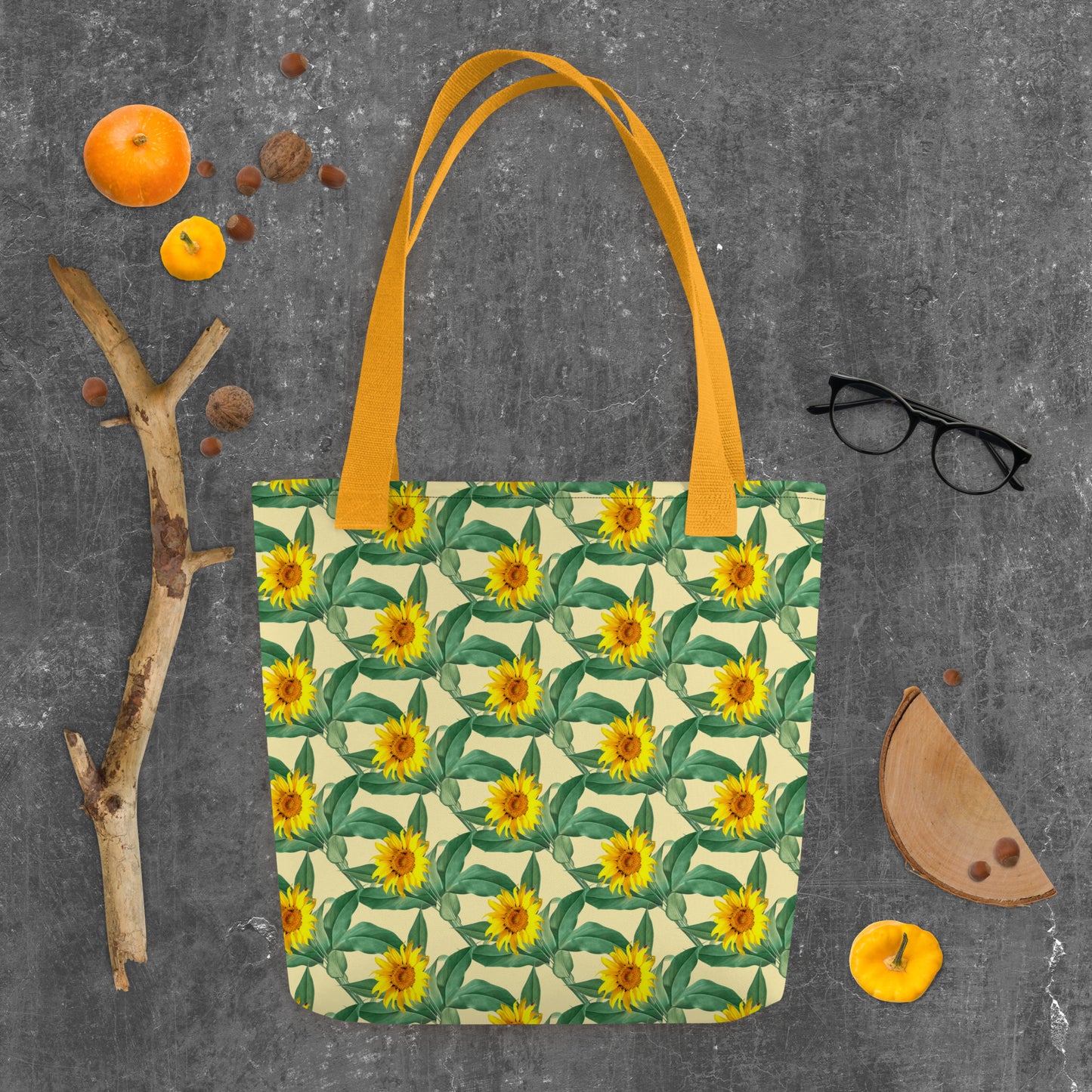 Sunflower pattern Tote bag