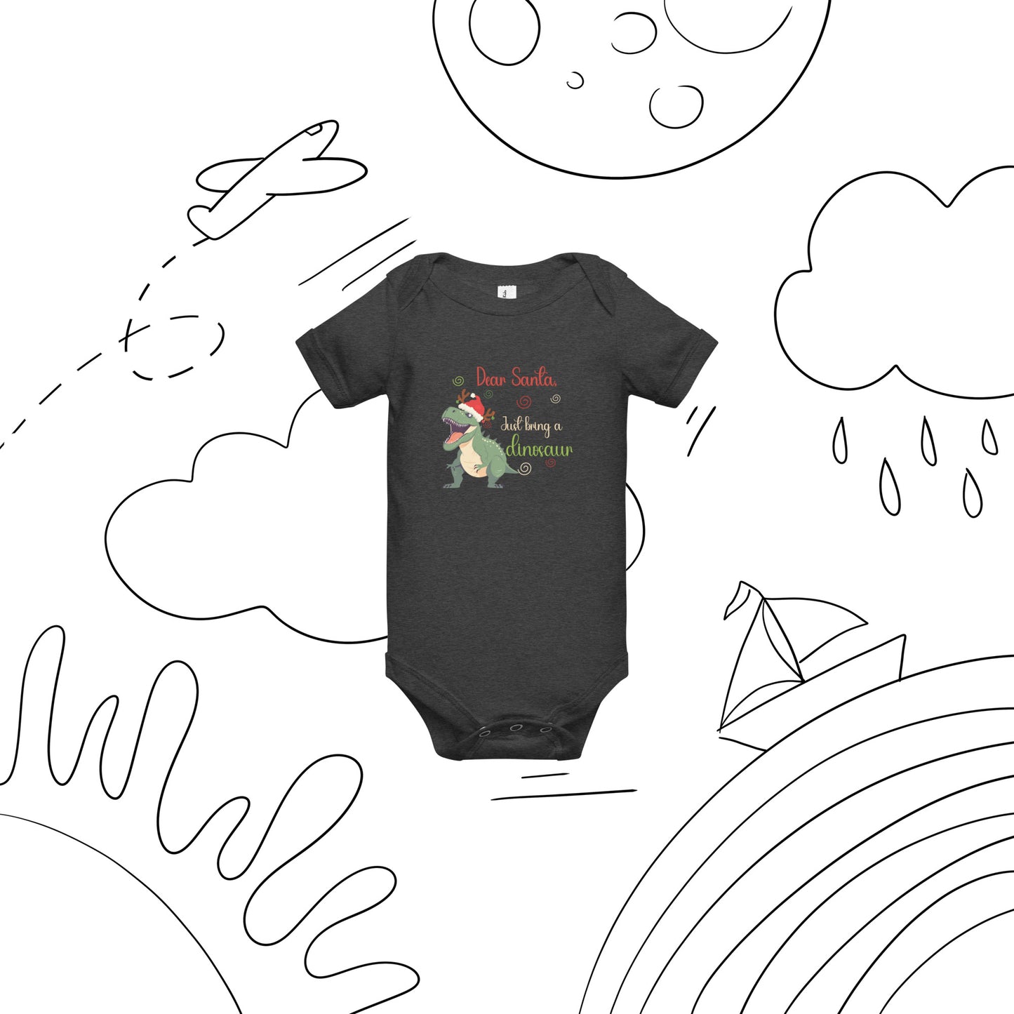 Bring dinosaur Baby short sleeve one piece