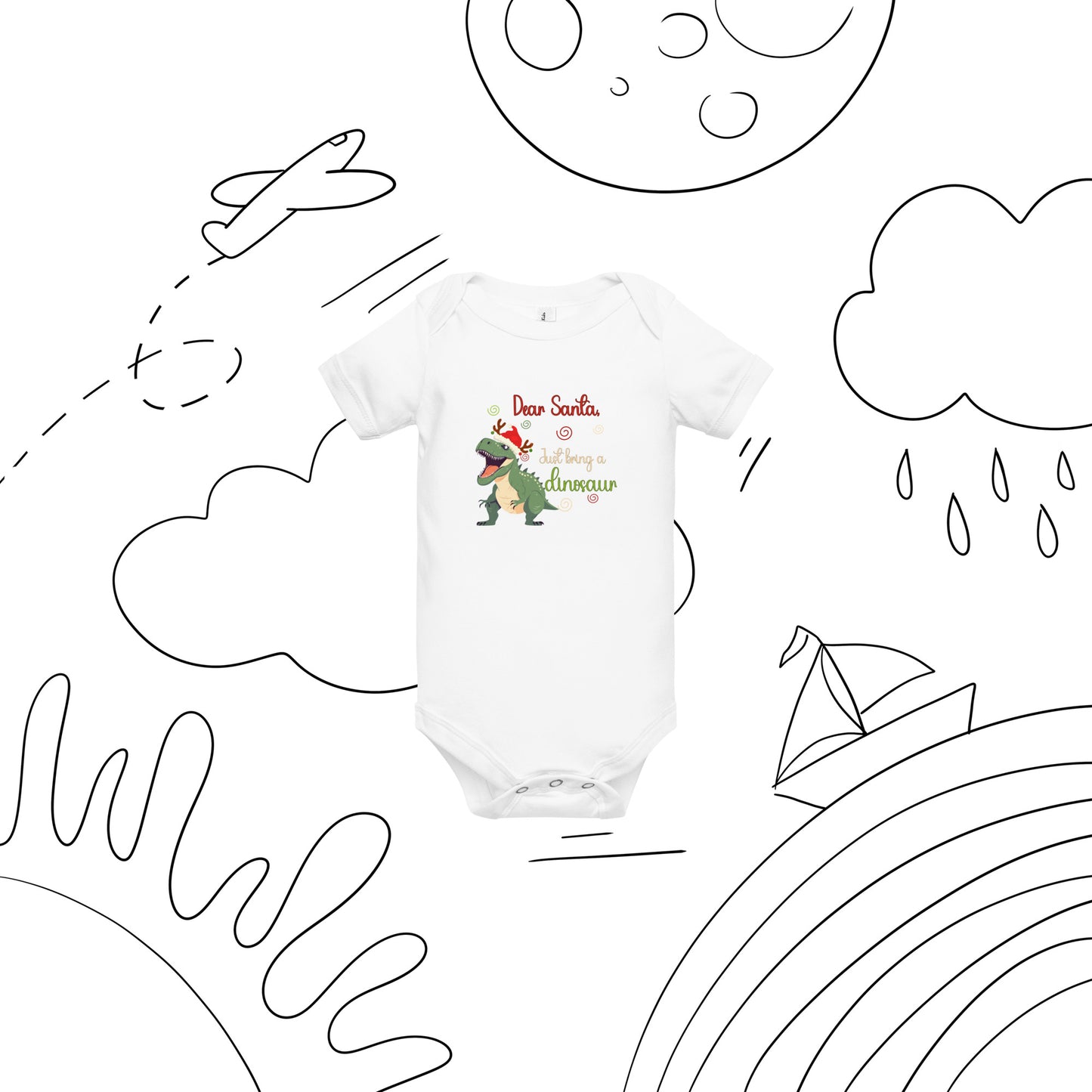 Bring dinosaur Baby short sleeve one piece