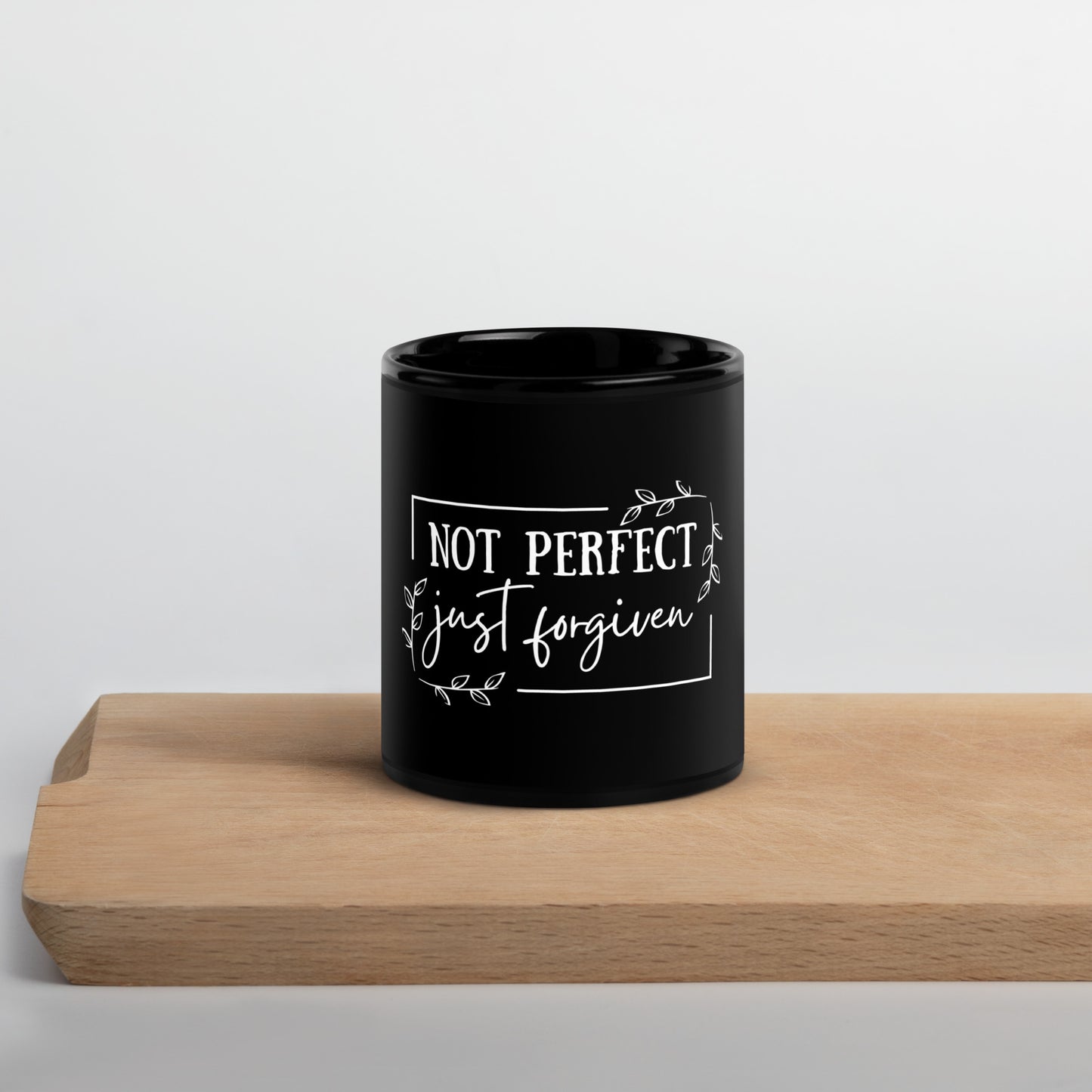Not perfect Black Glossy Mug