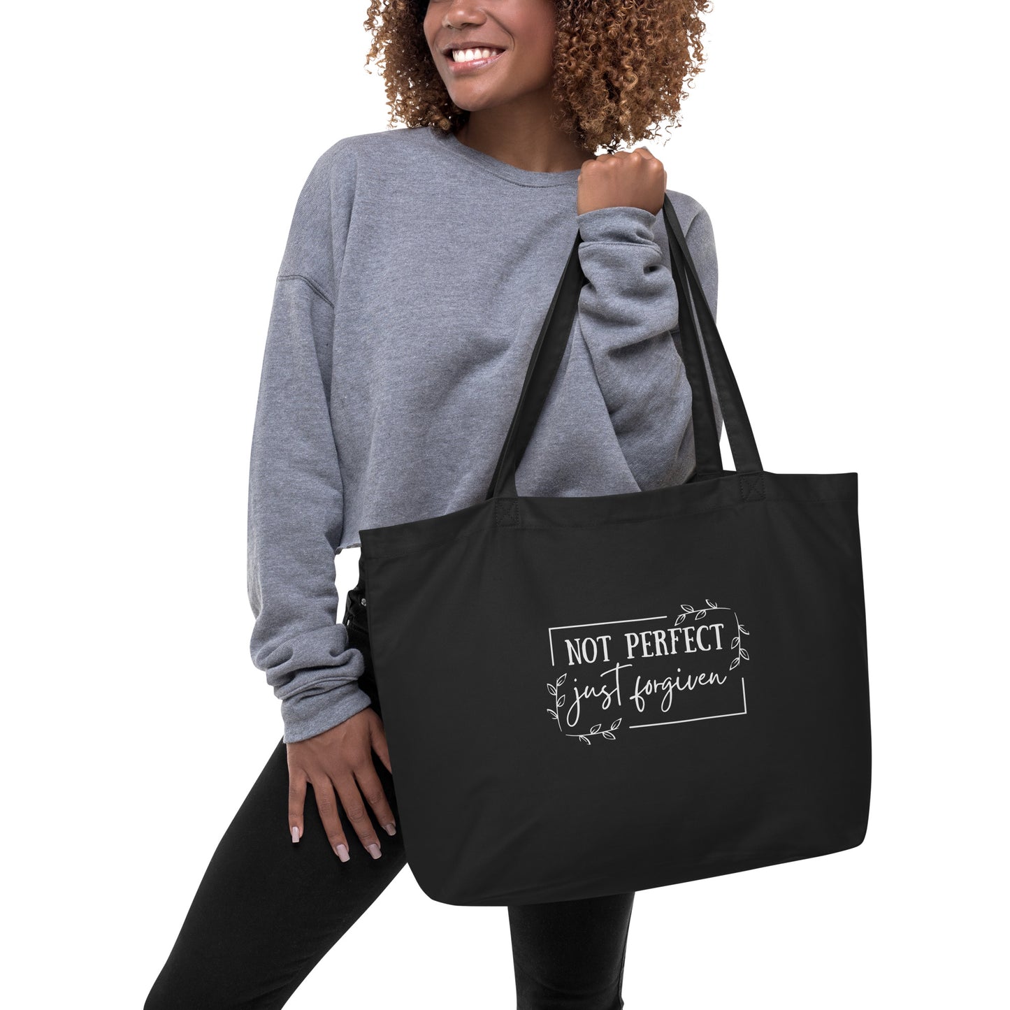 Not perfect Large organic tote bag