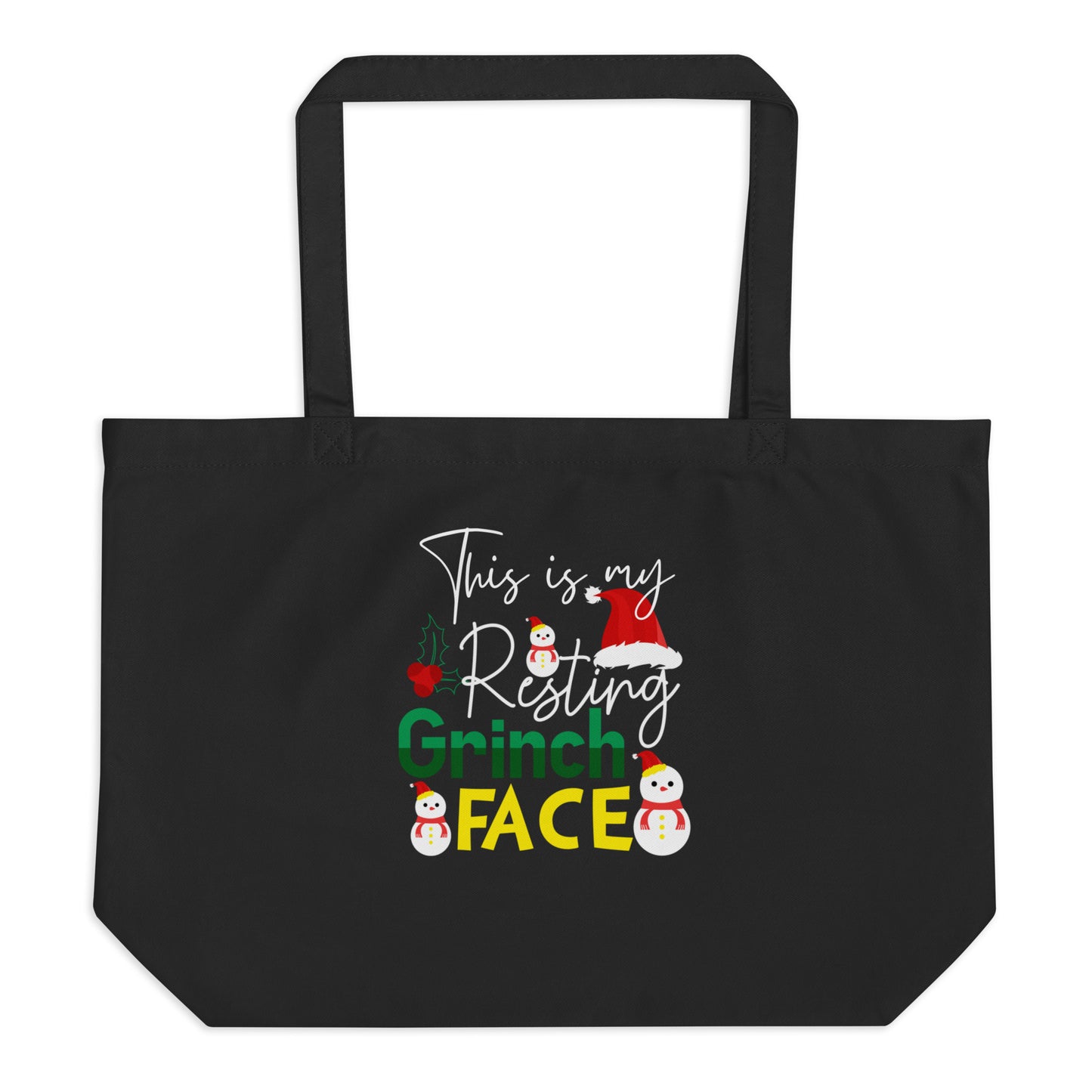 Resting grinch Large organic tote bag