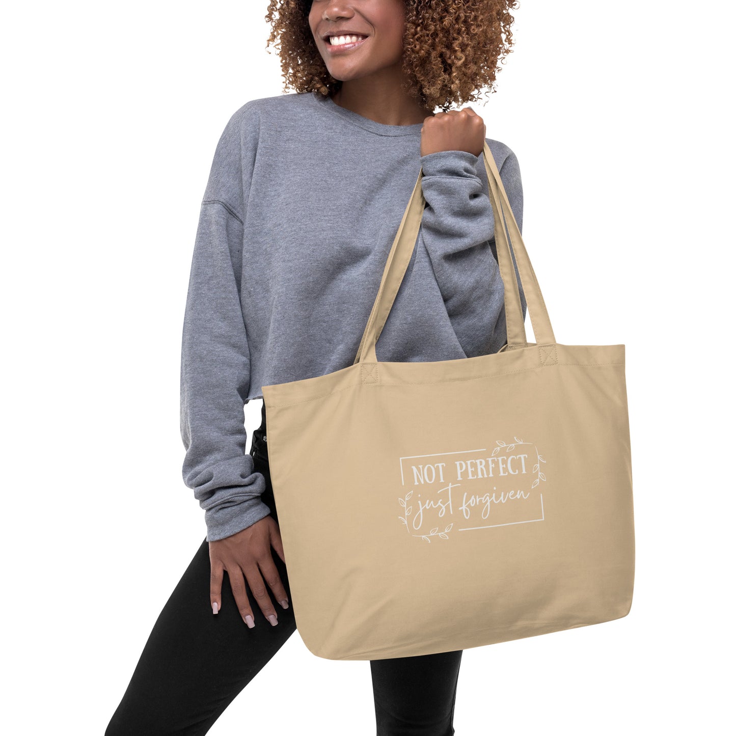 Not perfect Large organic tote bag