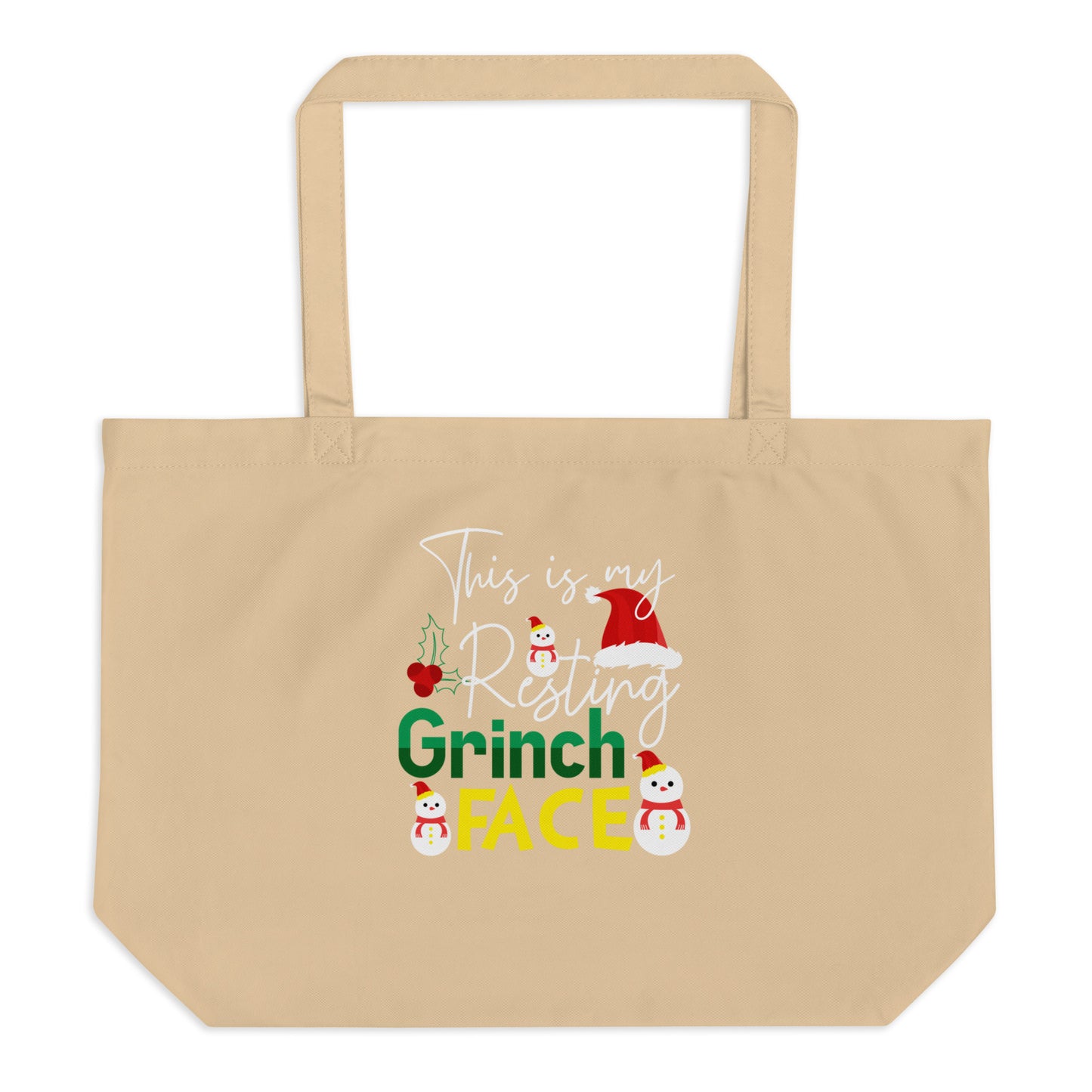 Resting grinch Large organic tote bag