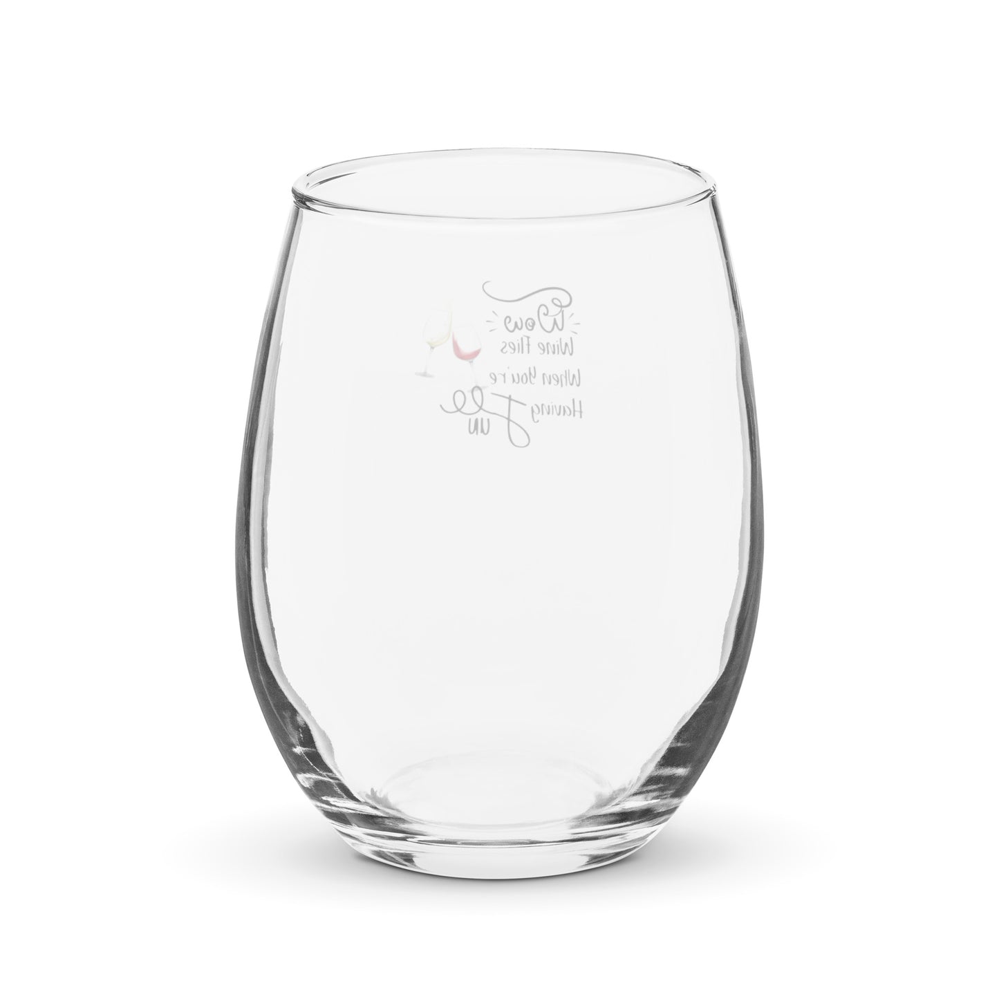 Time flies Stemless wine glass