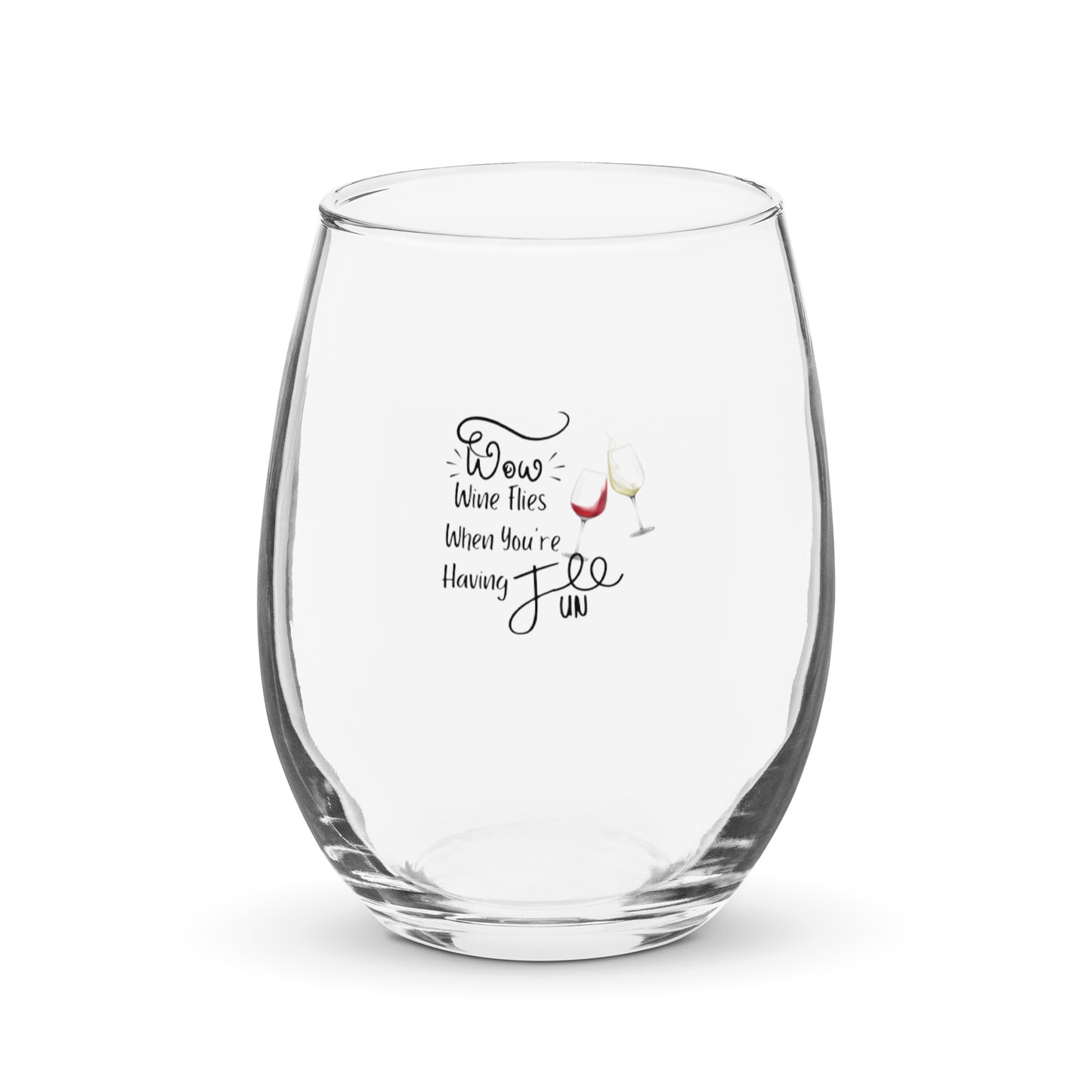 Time flies Stemless wine glass