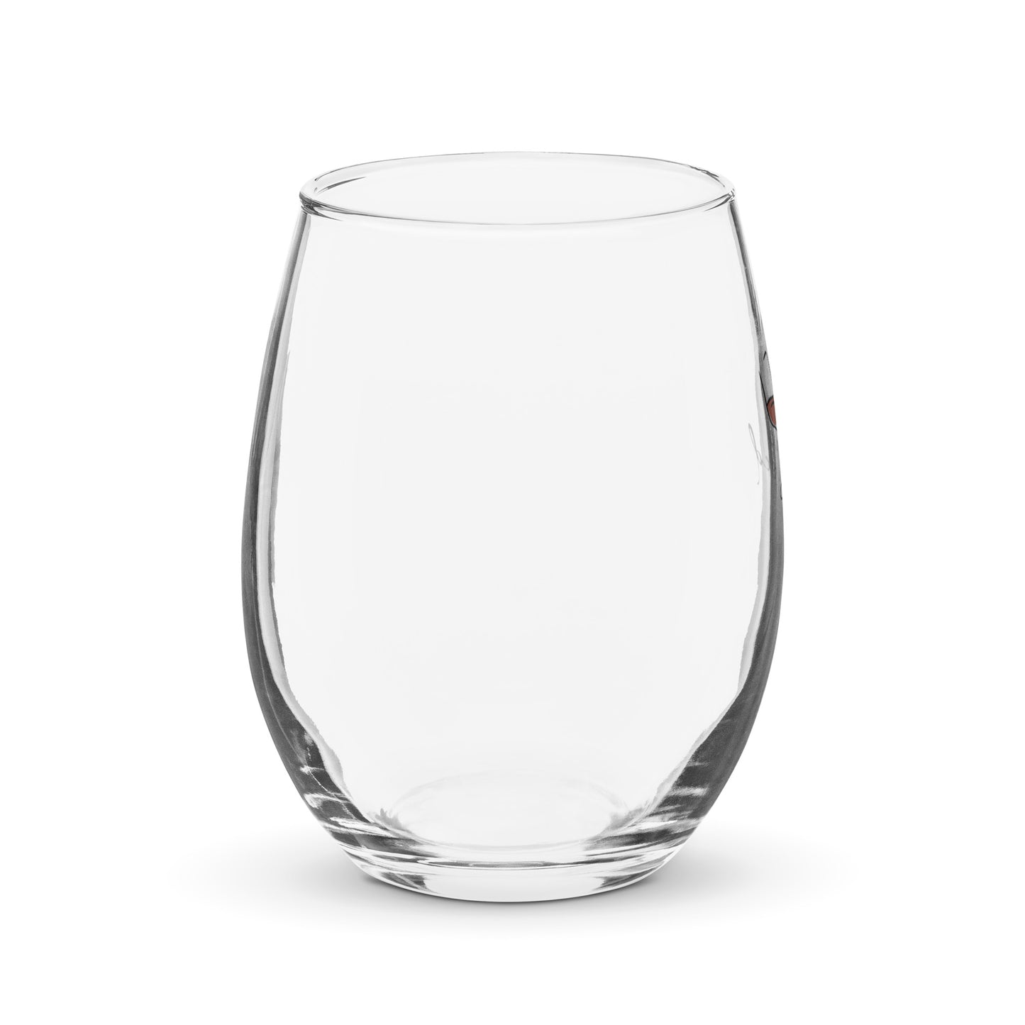 Wine poured Stemless wine glass