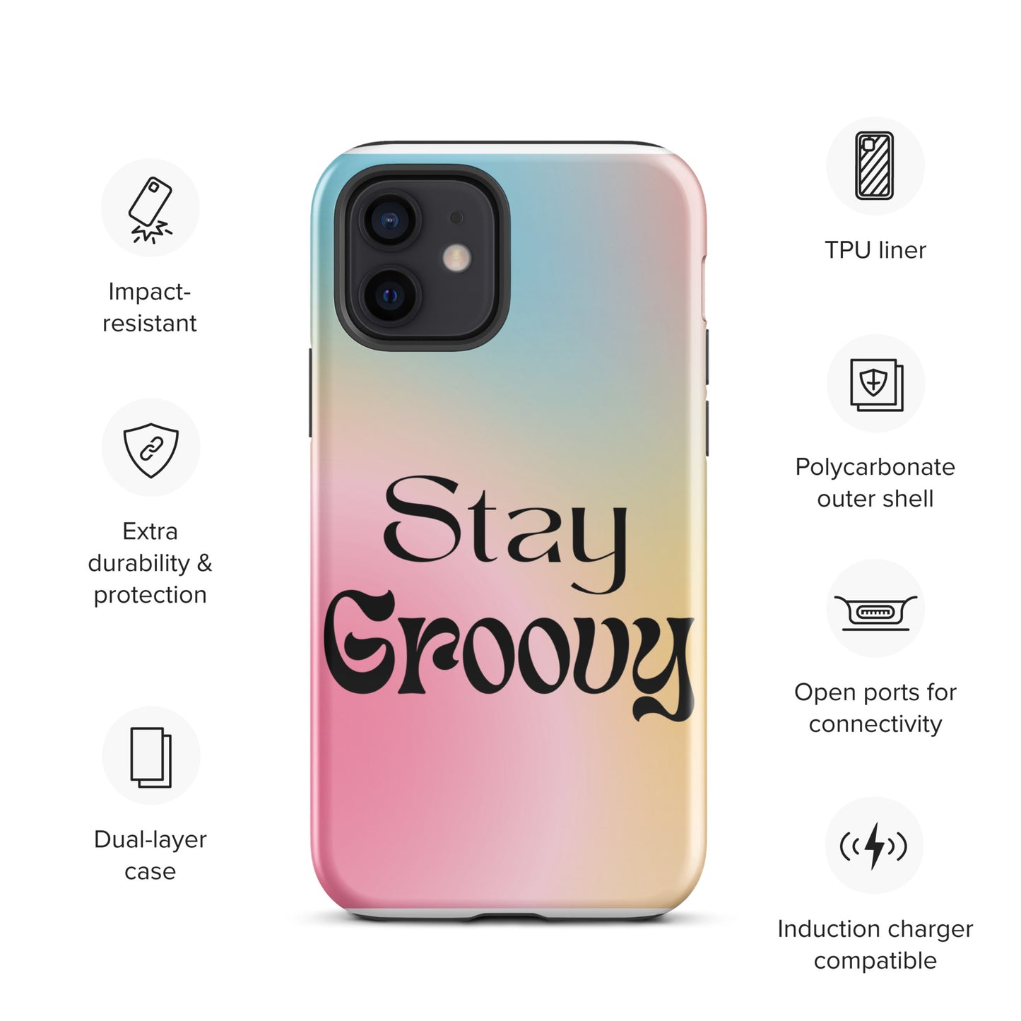 Stay groovy Tough Case for iPhone®