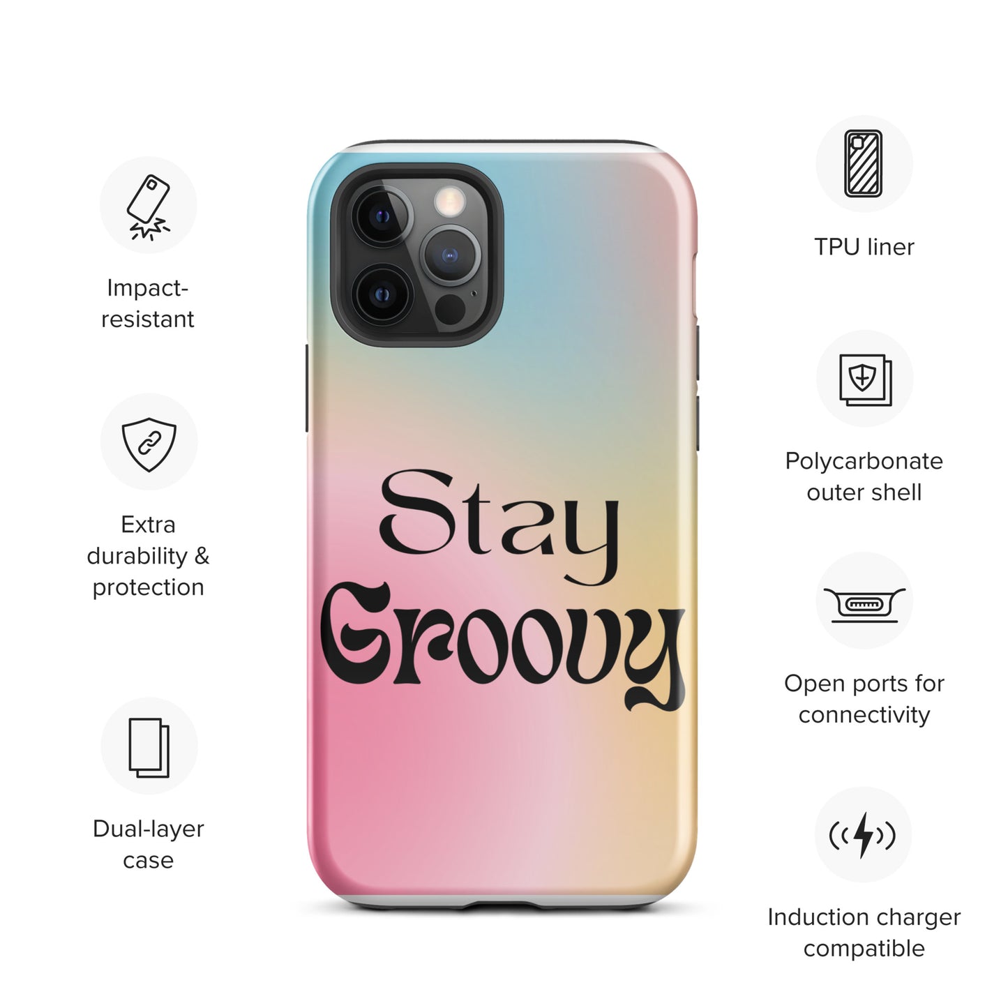 Stay groovy Tough Case for iPhone®