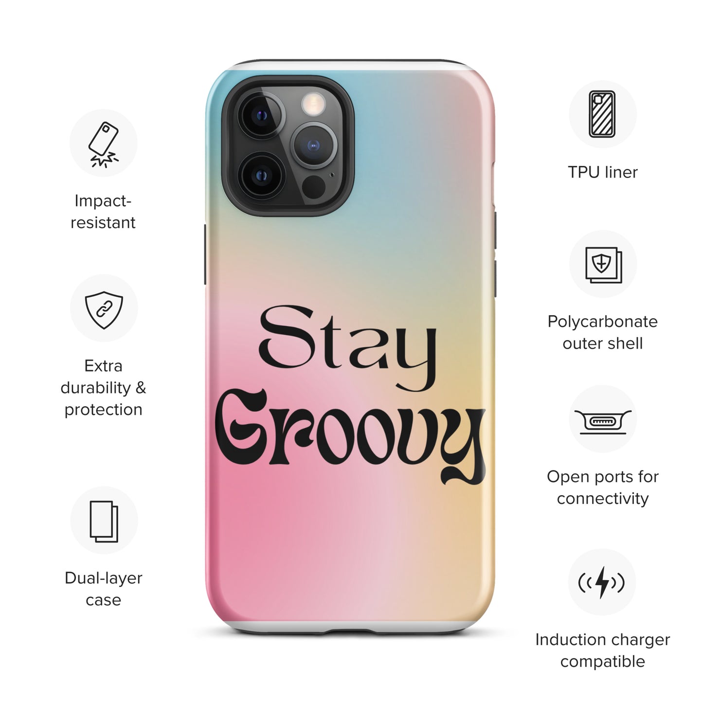 Stay groovy Tough Case for iPhone®