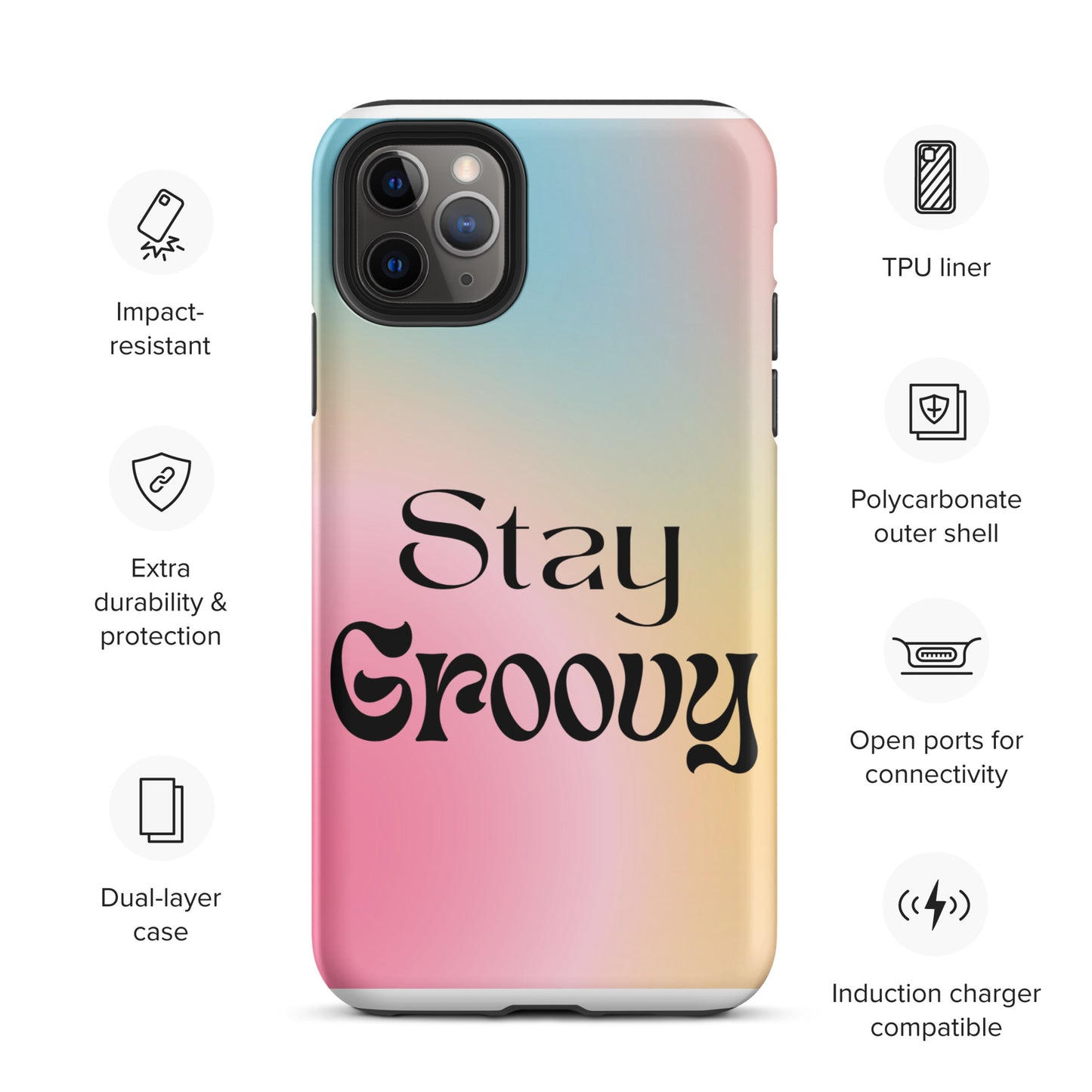 Stay groovy Tough Case for iPhone®