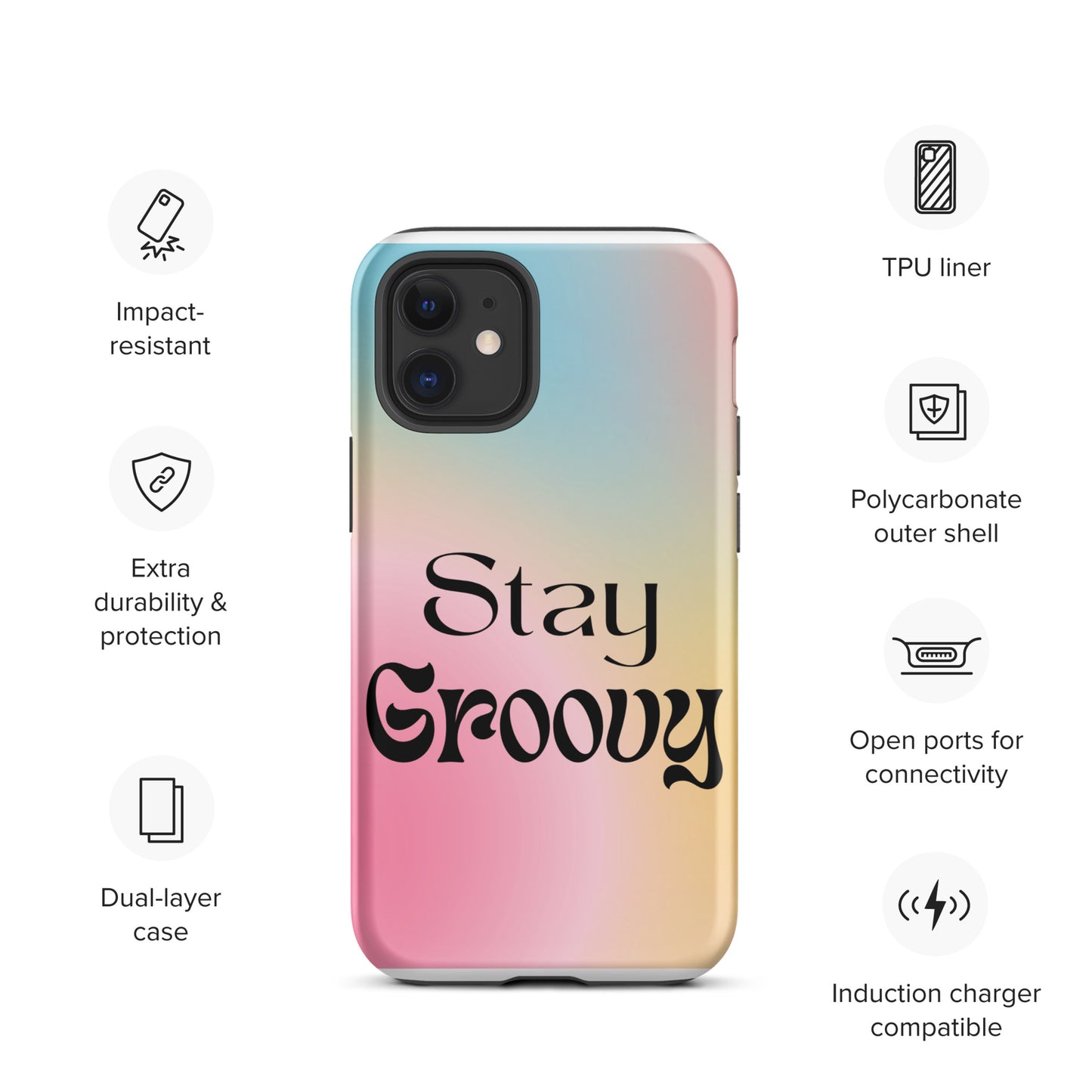 Stay groovy Tough Case for iPhone®