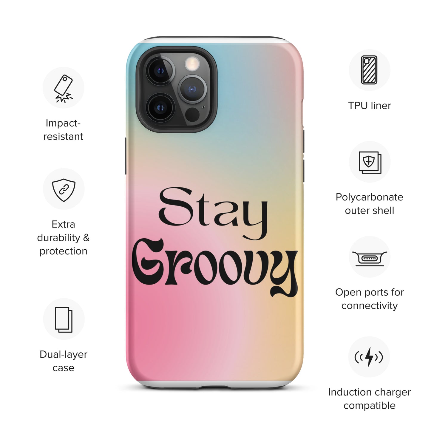Stay groovy Tough Case for iPhone®