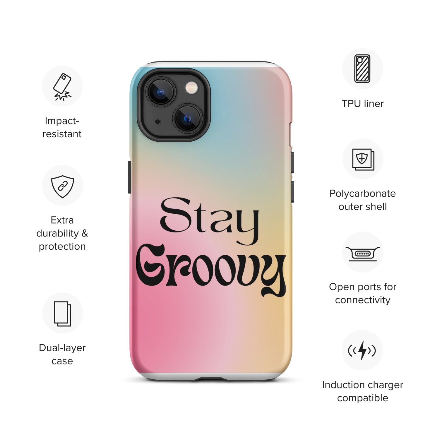 Stay groovy Tough Case for iPhone®