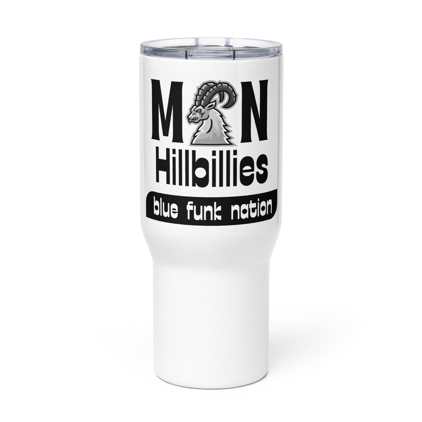 Man Travel mug with a handle