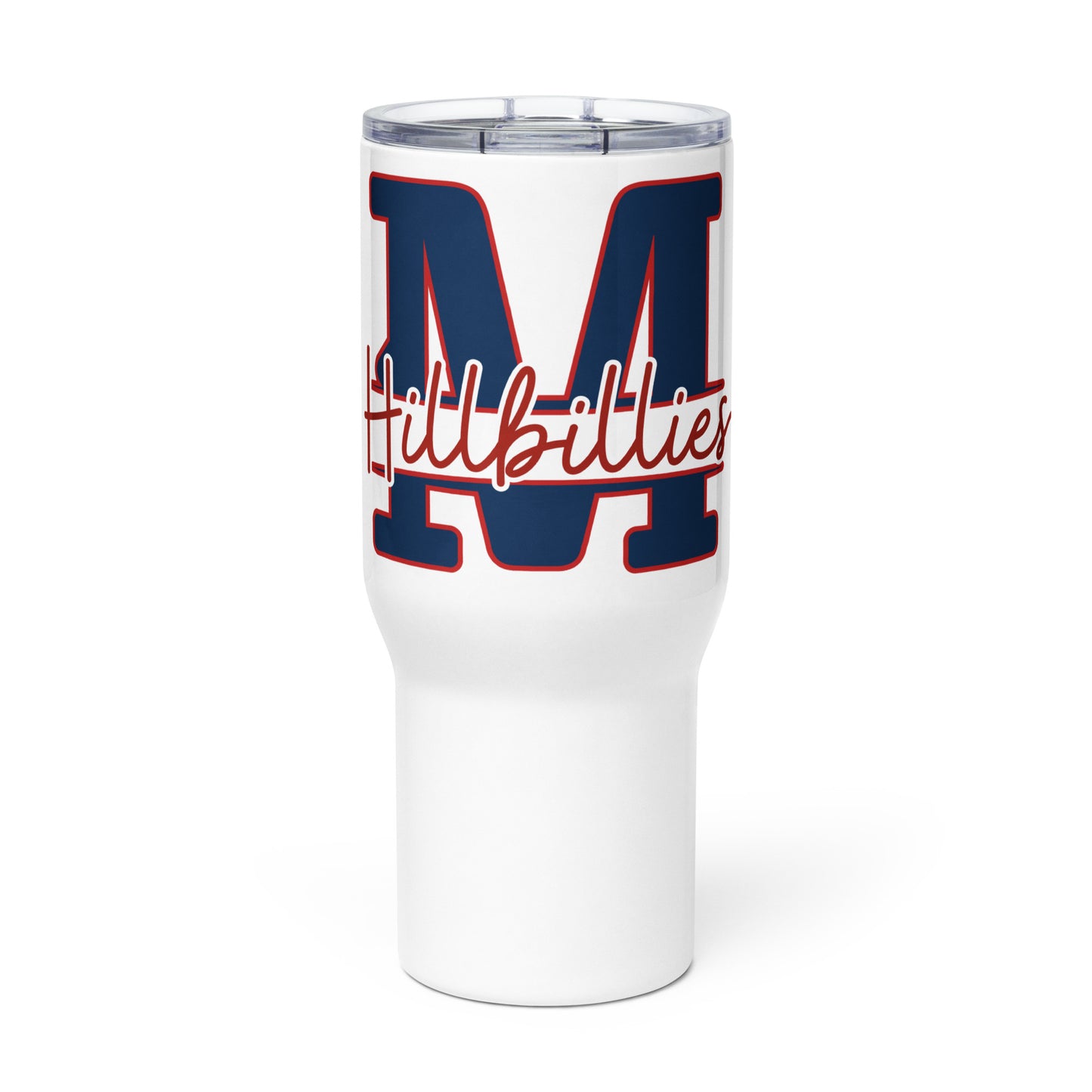 Man Travel mug with a handle