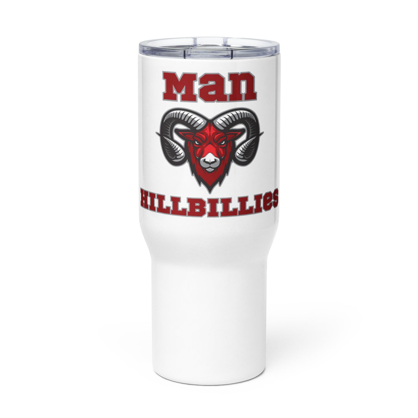 Man Travel mug with a handle