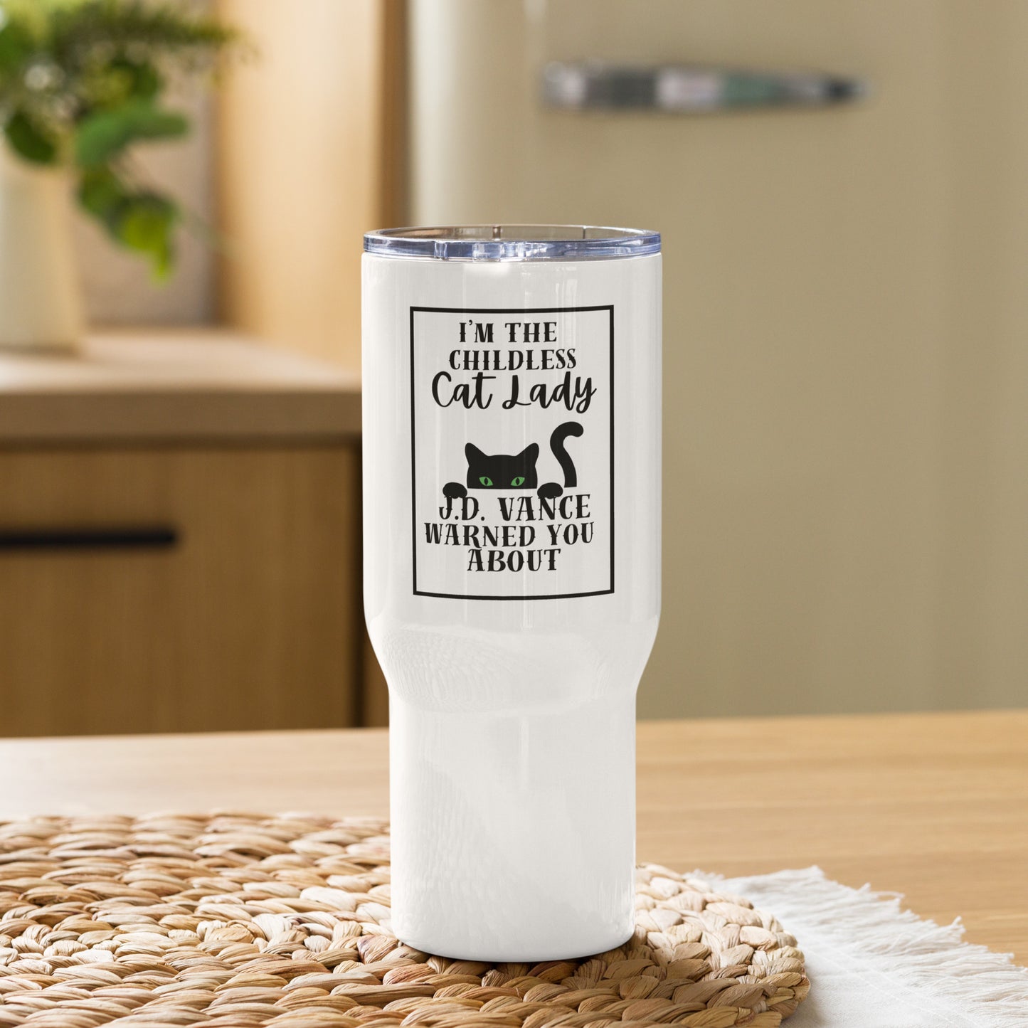Cat lady Travel mug with a handle