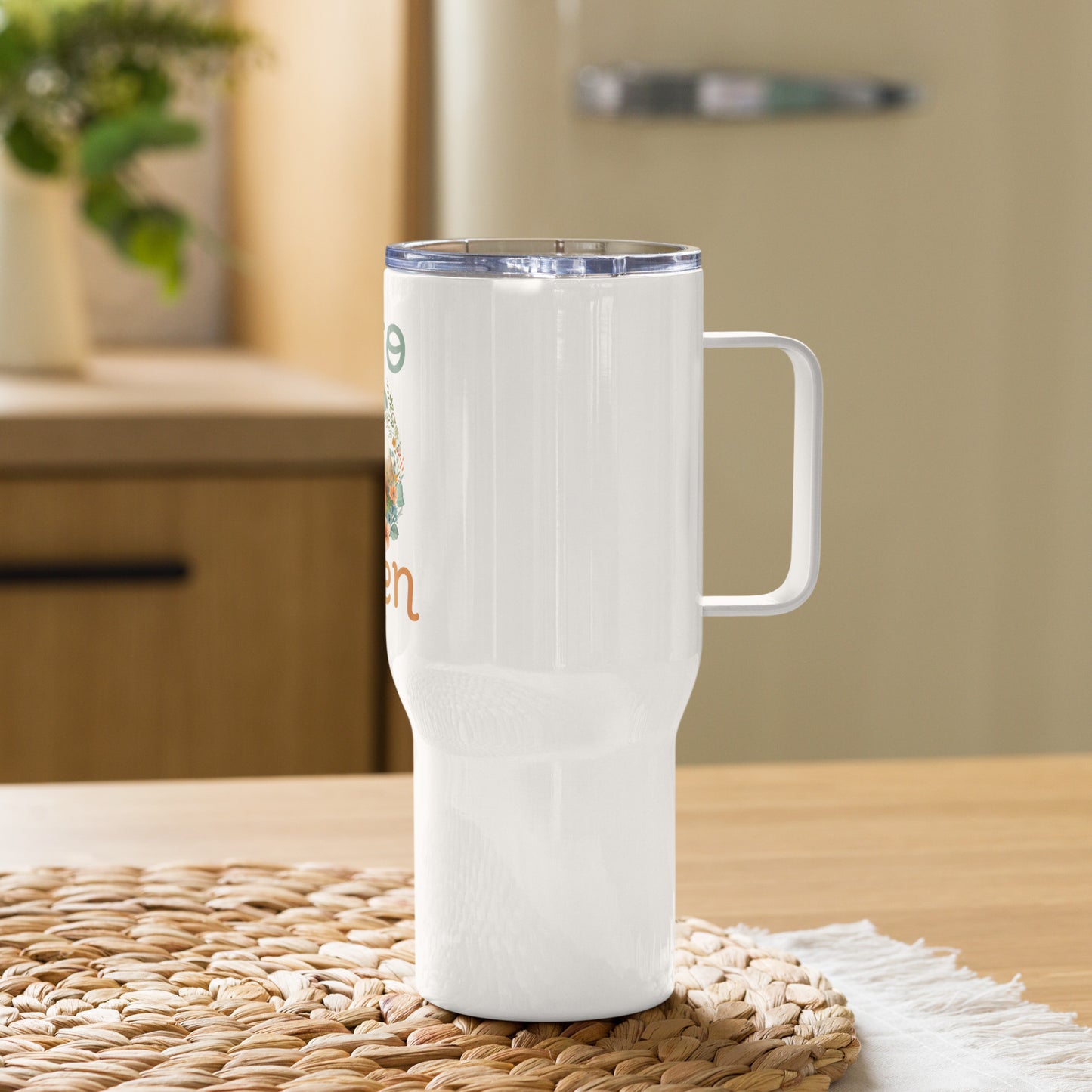 Zero fox given Travel mug with a handle
