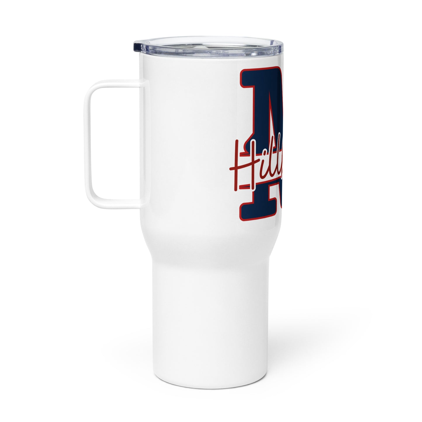 Man Travel mug with a handle