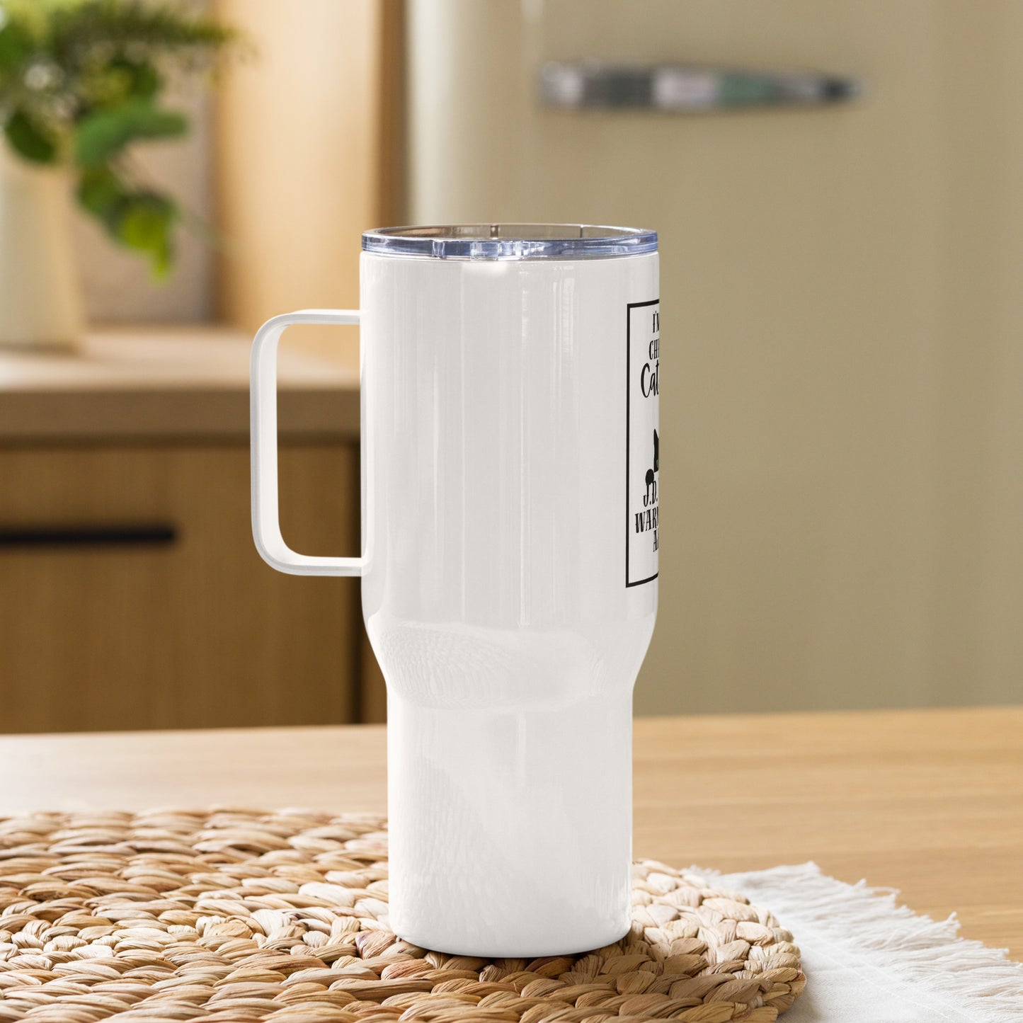 Cat lady Travel mug with a handle
