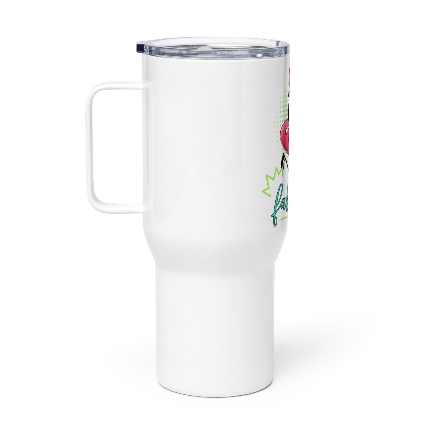 Travelflocking fabulous mug with a handle
