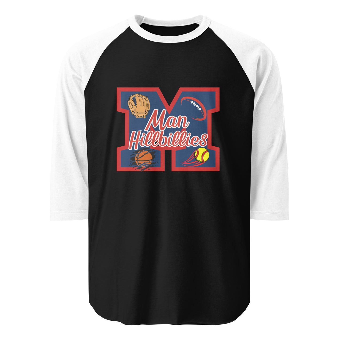 Man 3/4 sleeve raglan shirt